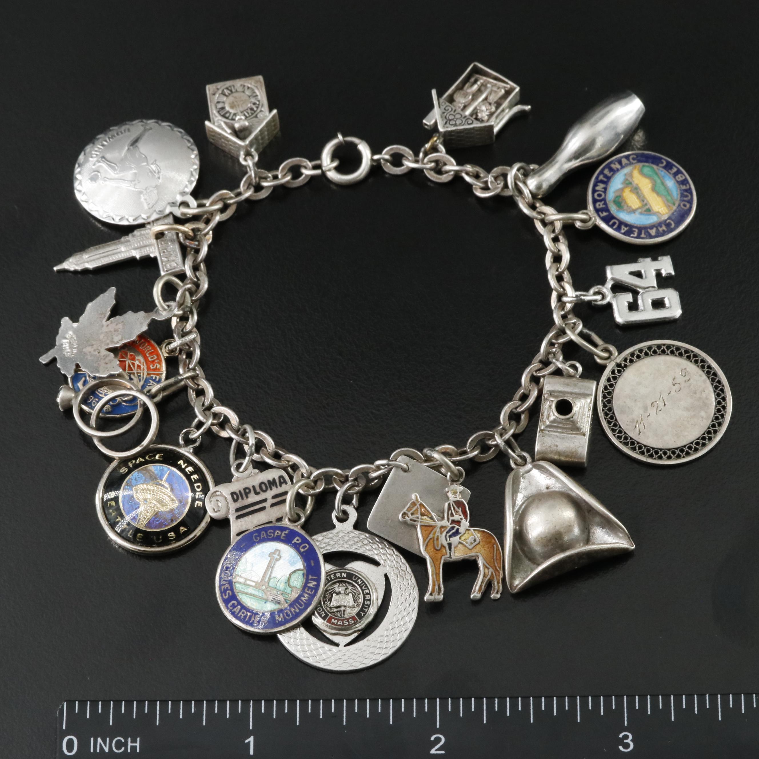 Vintage Sterling Charm Bracelet