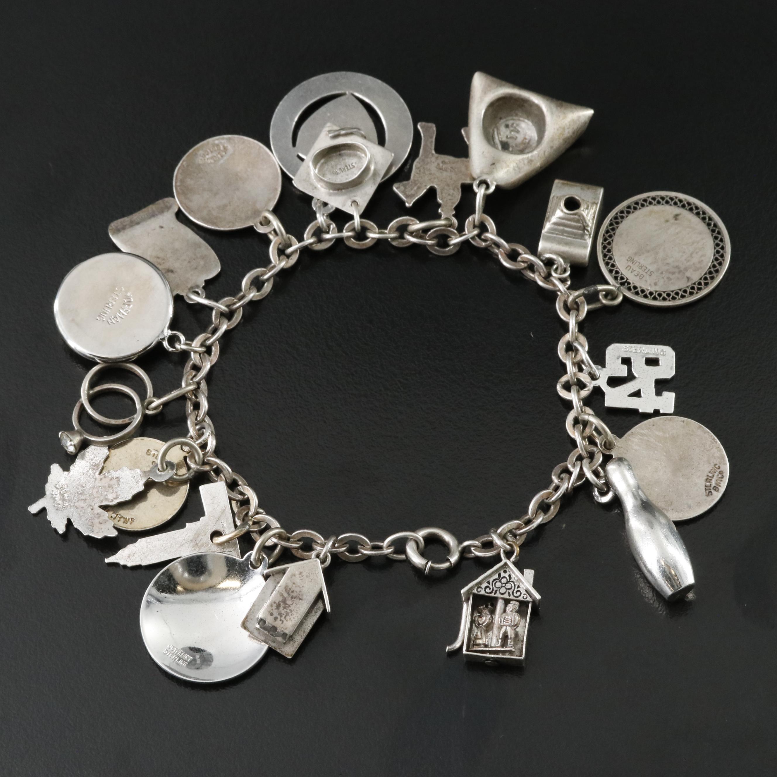 Vintage Sterling Charm Bracelet