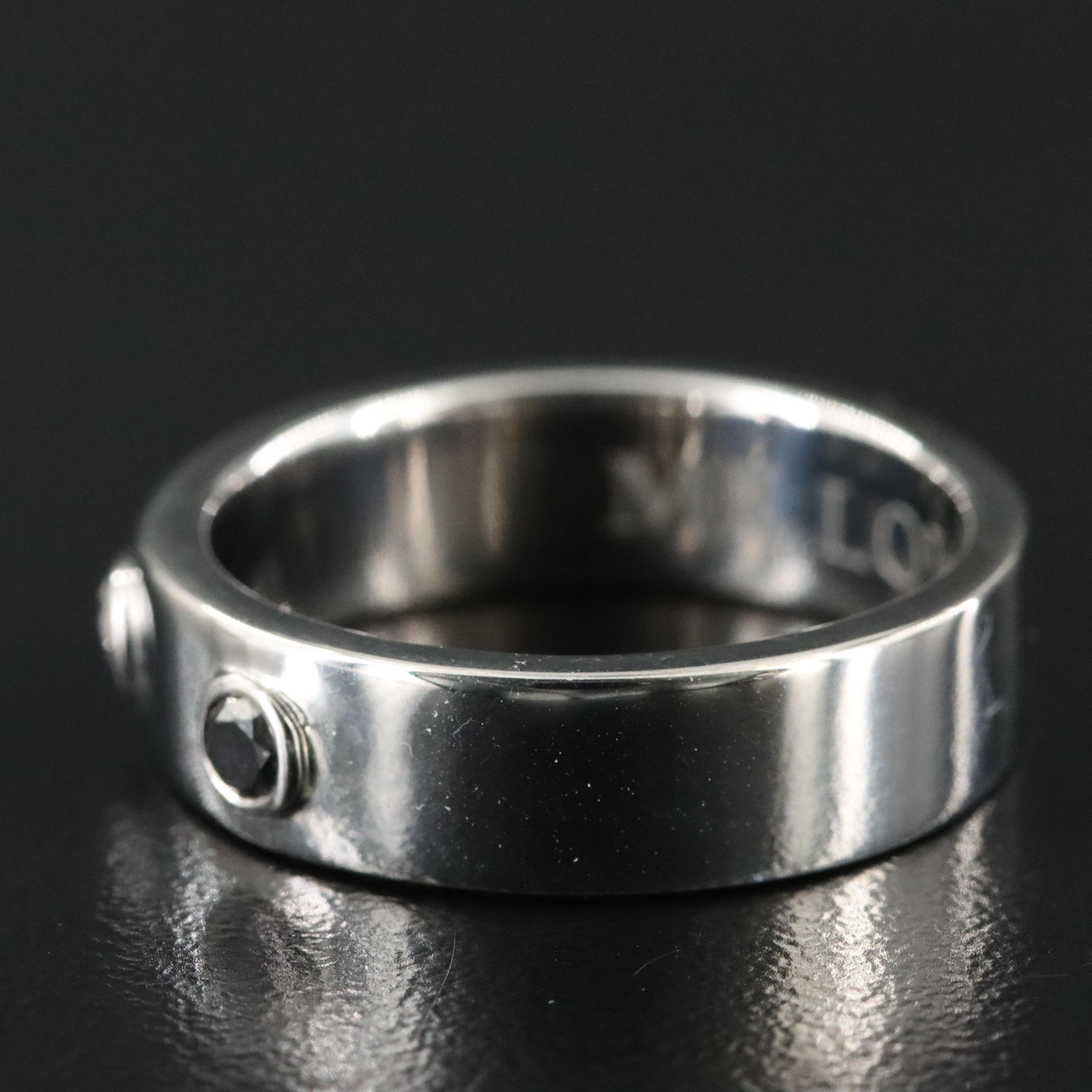 Sheryl Lowe "Mr. Lowe" Sterling Fancy Black Diamond Three Stone Band