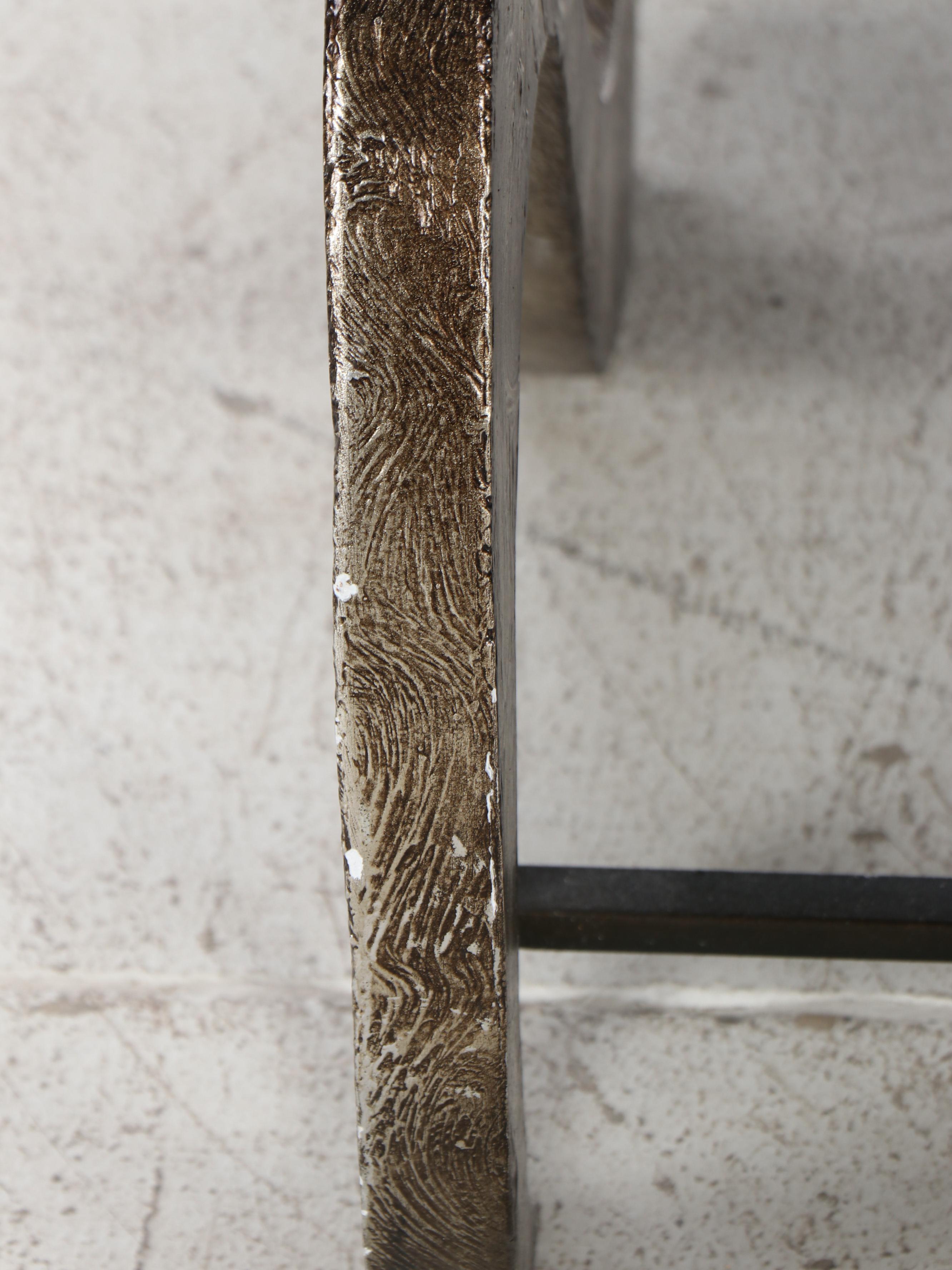 Pair of Modern Scrolling Metal Accent Chairs