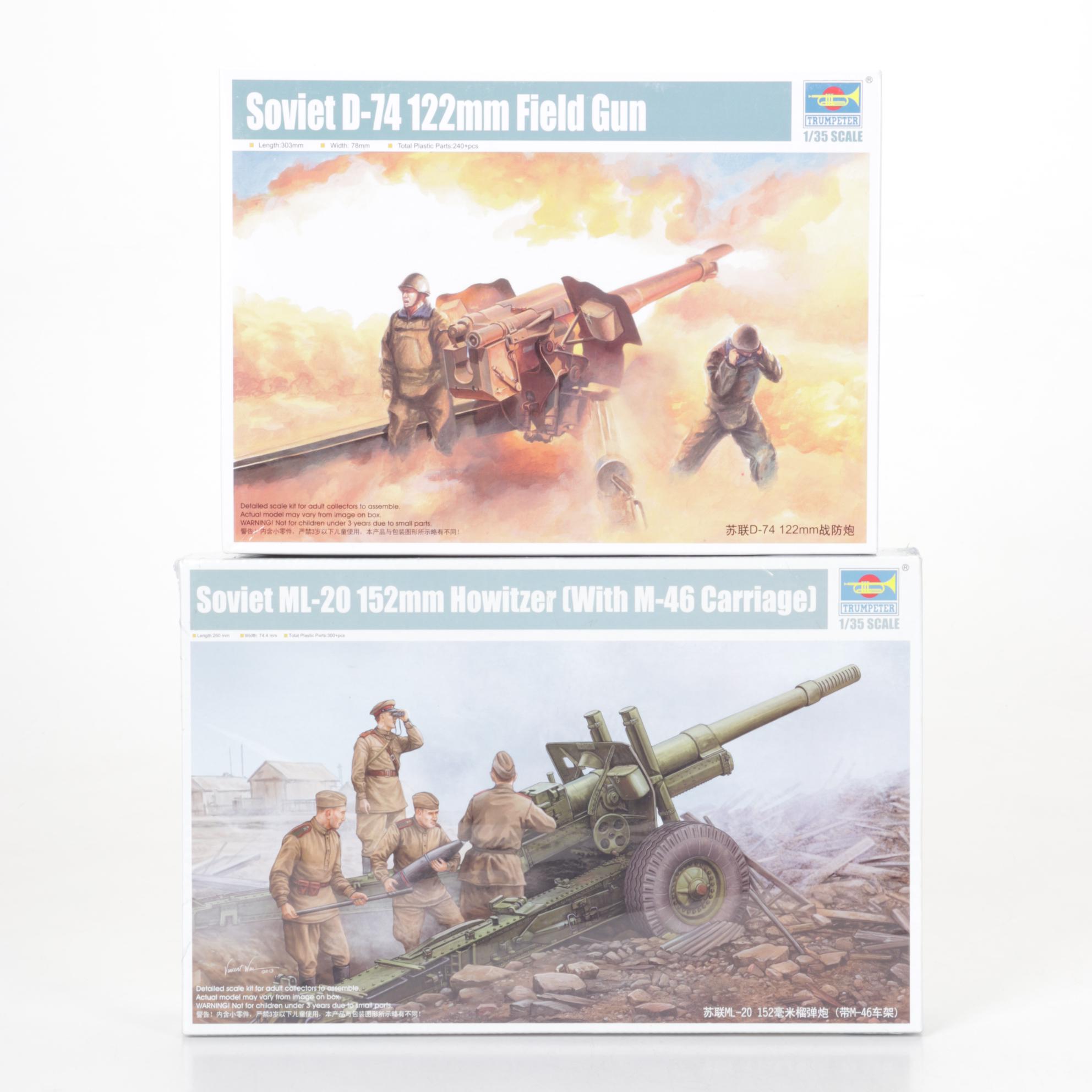 Russian KrAZ-255B Model with Soviet Artillery Scale 1:35 Models