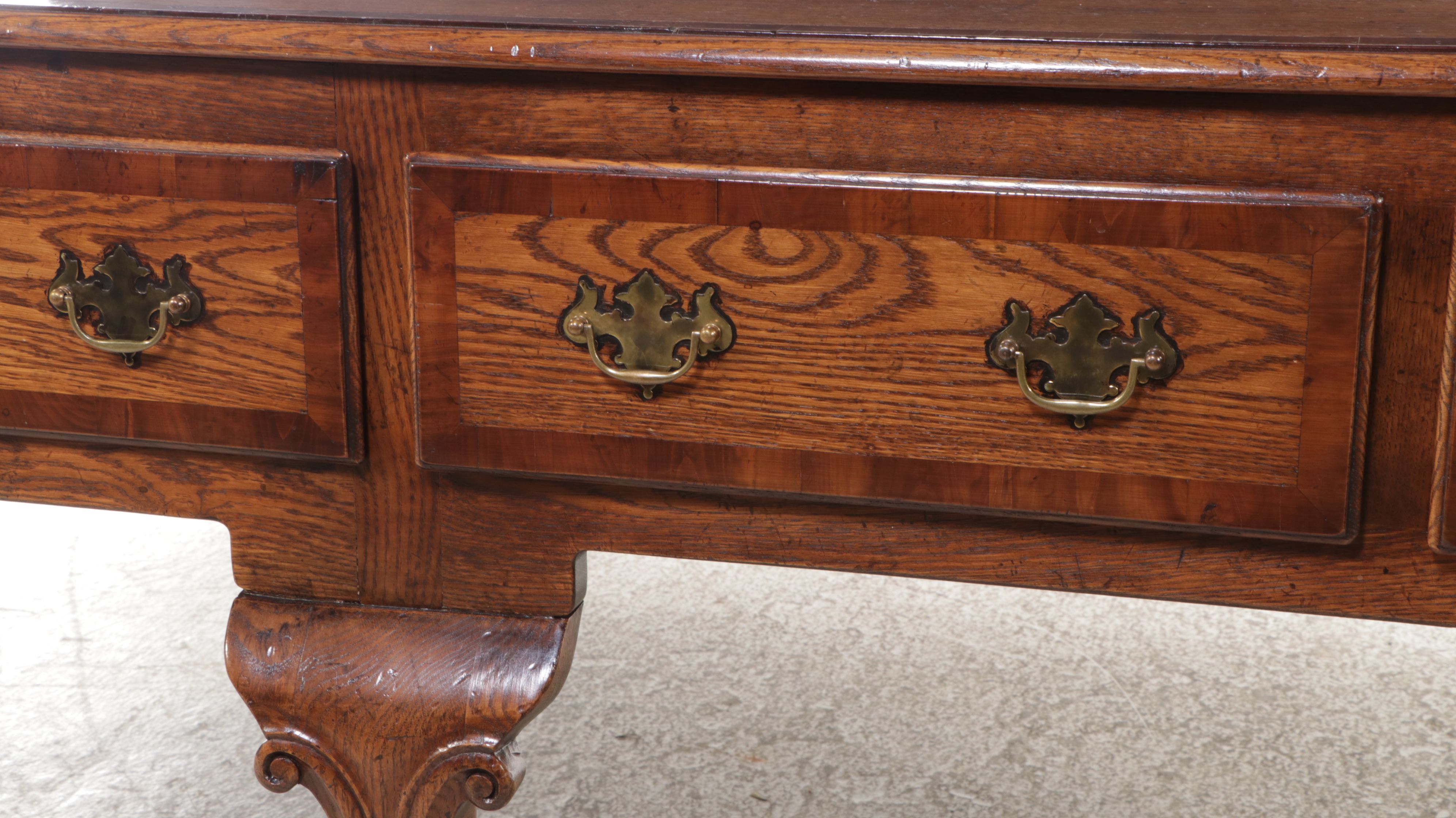 Queen Anne Style Oak Sideboard
