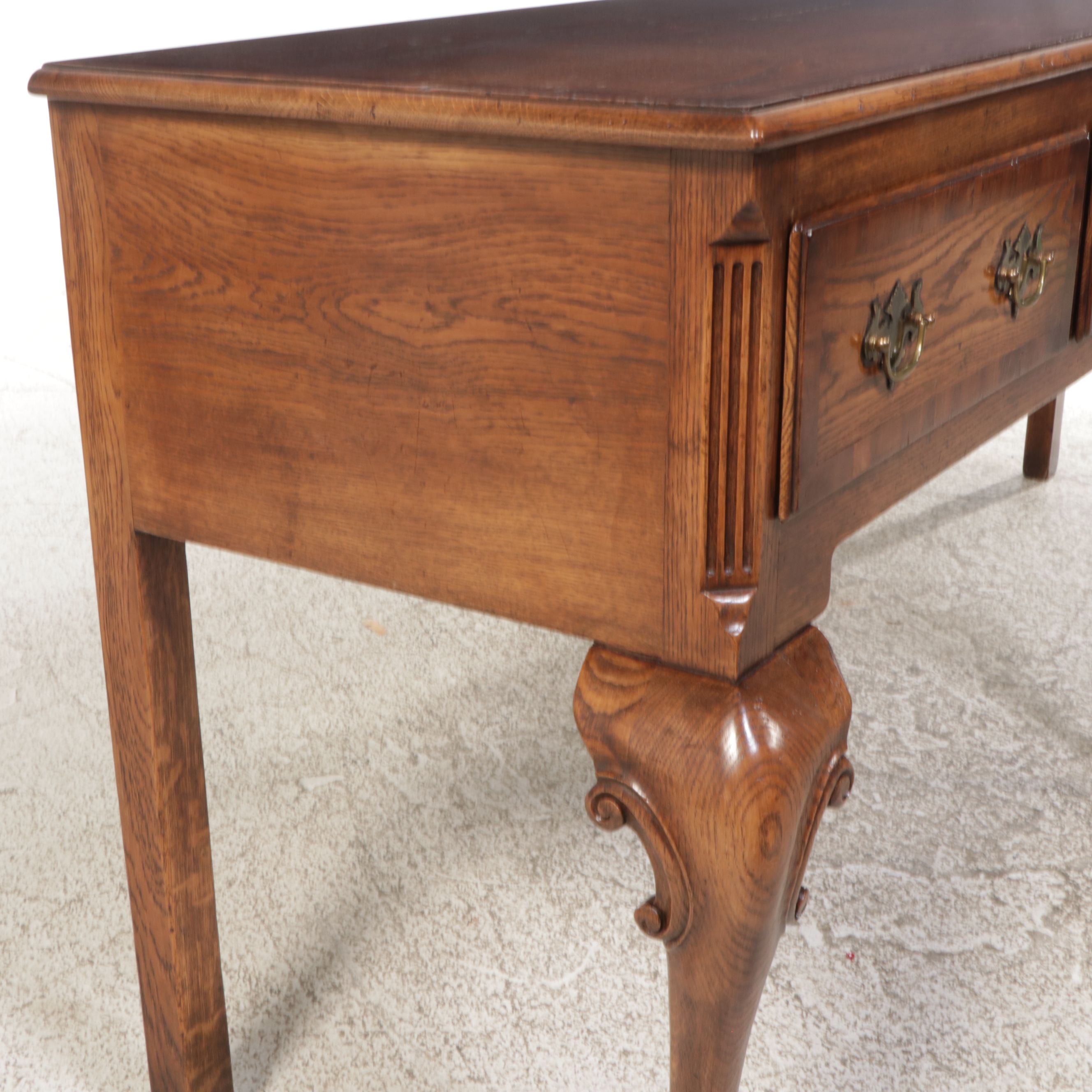 Queen Anne Style Oak Sideboard