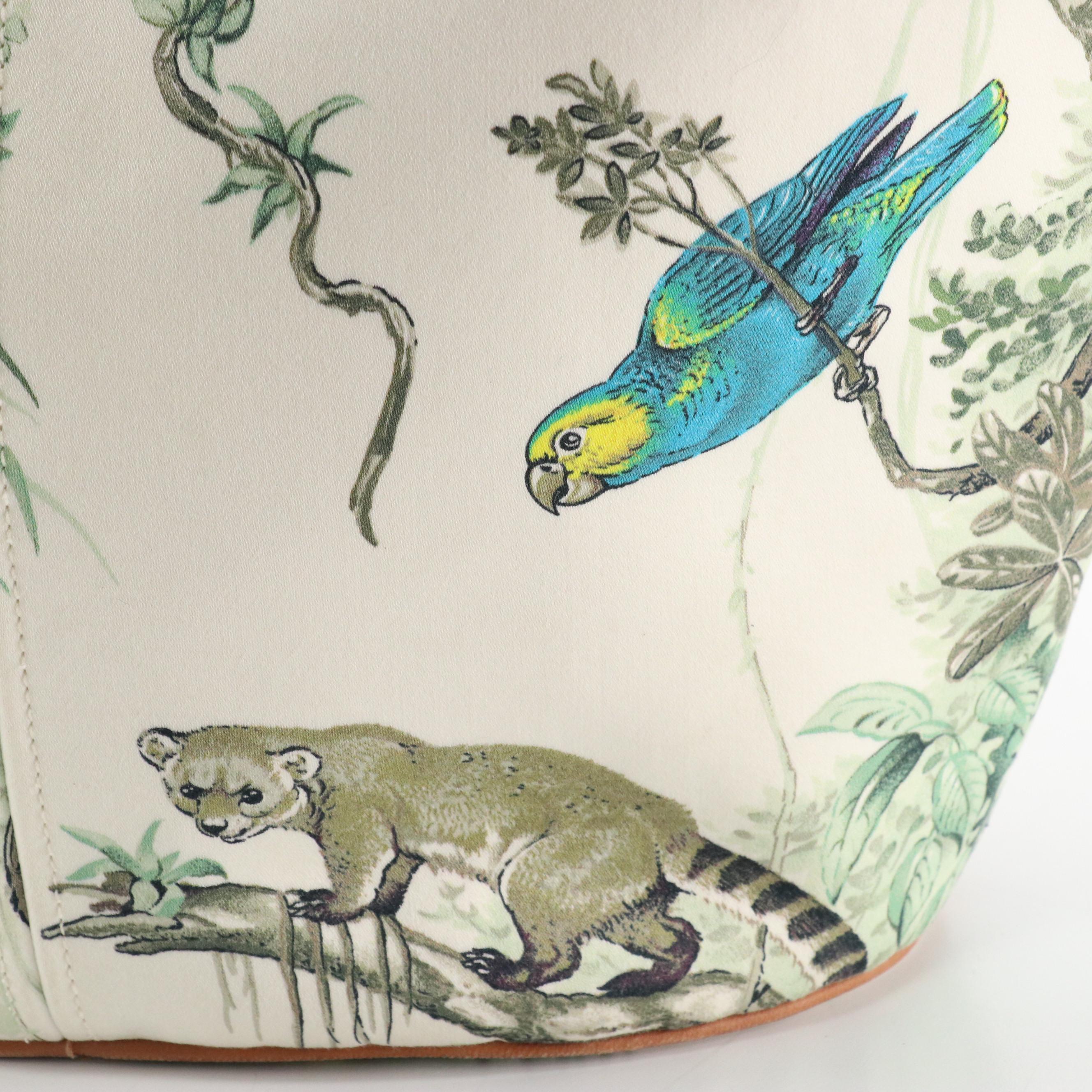 Hermès Panier de Plage MM Tote & Pouch in Equateur Print and Pink Cotton Canvas