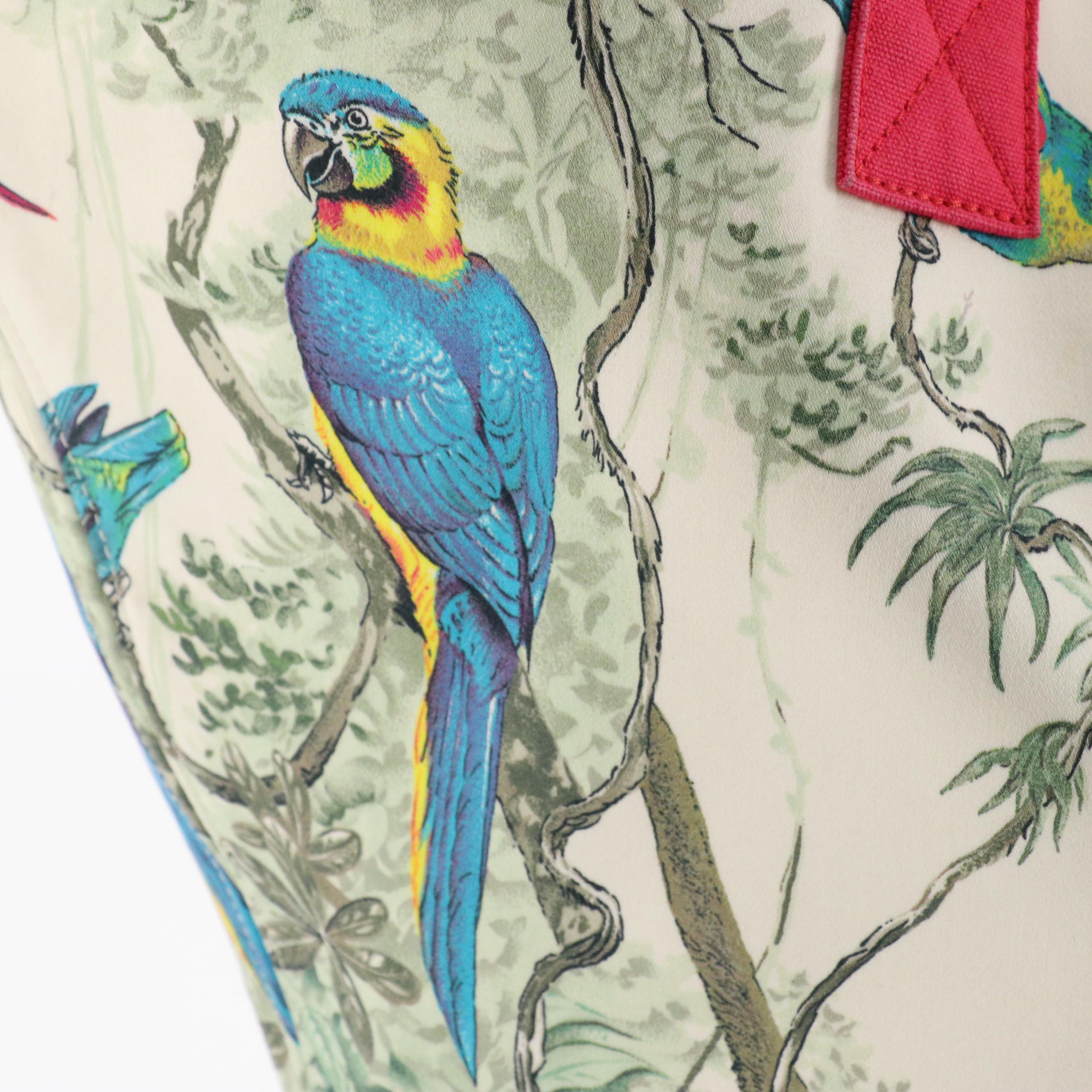 Hermès Panier de Plage MM Tote & Pouch in Equateur Print and Pink Cotton Canvas