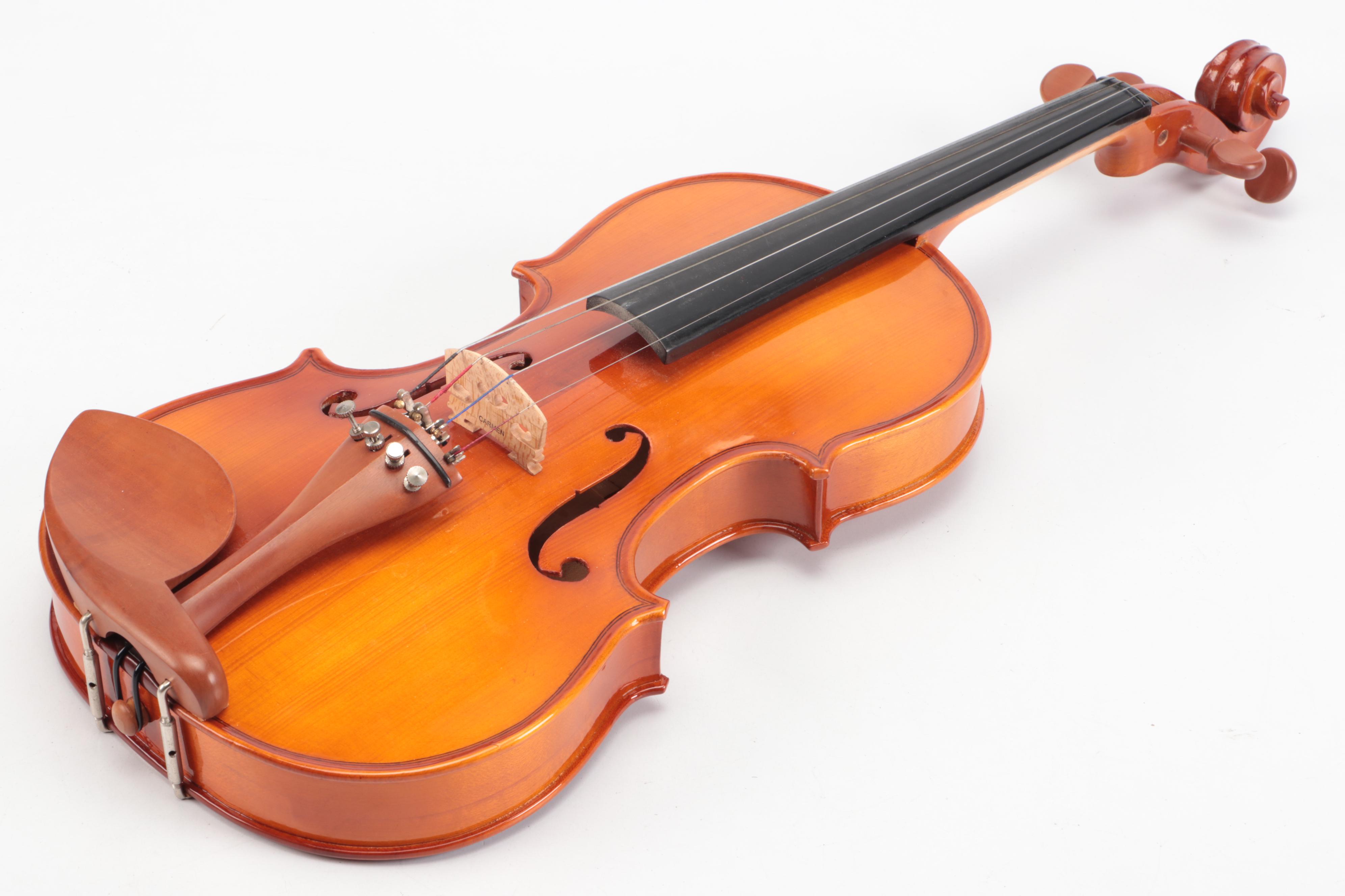 Toyama TS-4/4 Violin and Bow with Plaid Covered Hard Case