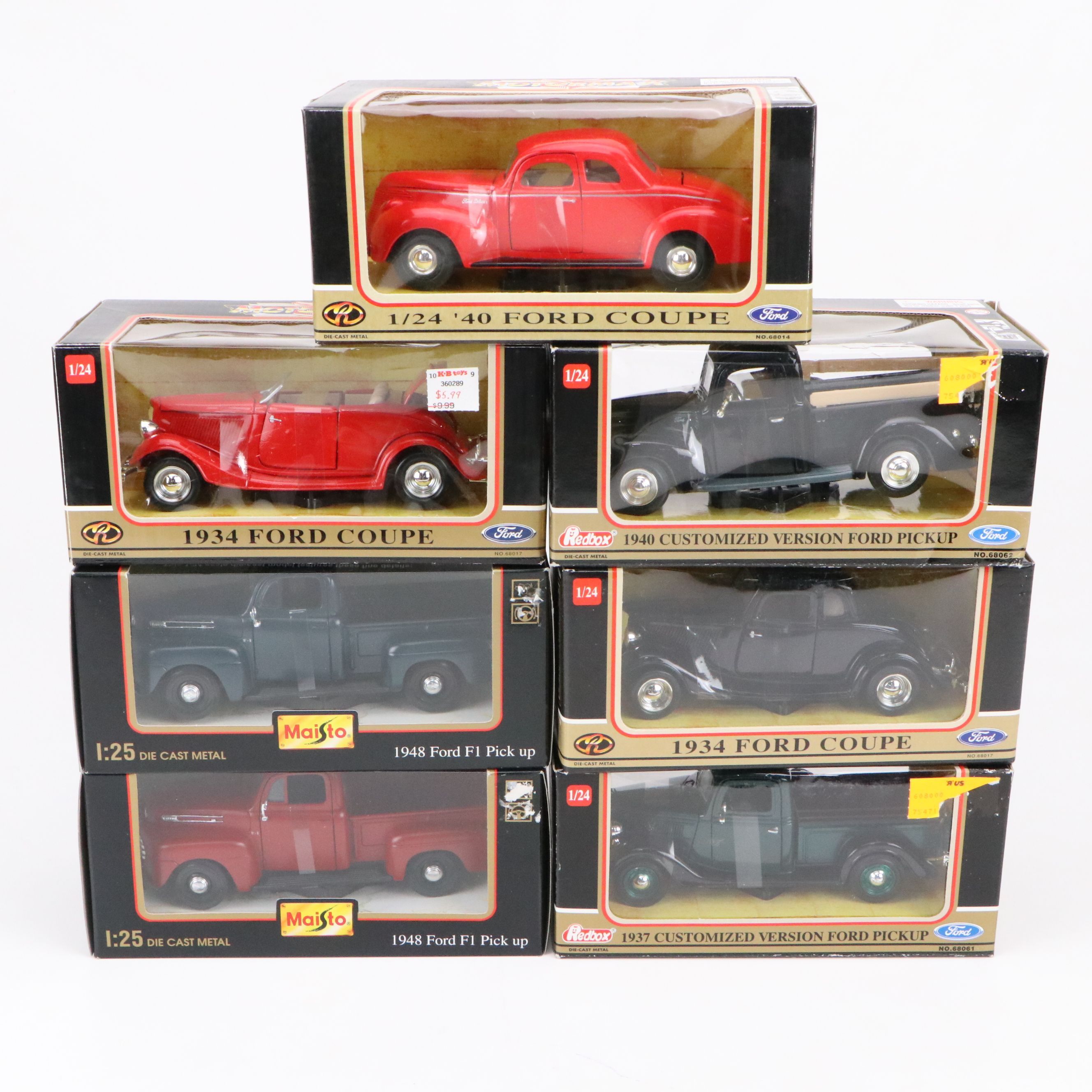 Maisto "1948 Ford F1 Pickup," MotorMax "1934 Ford Coupe" and More Model Cars