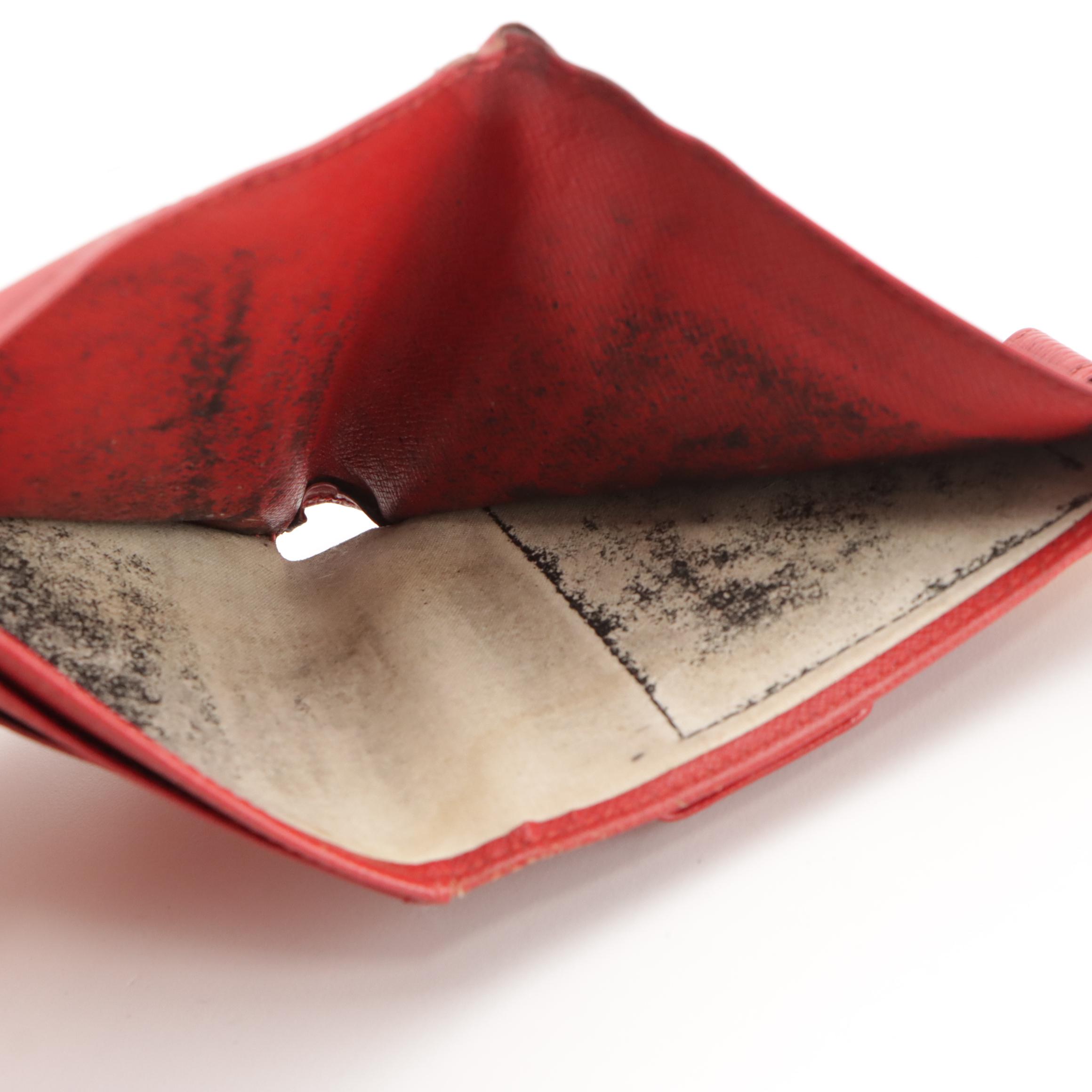 Louis Vuitton Compact Bifold Wallet and Card Case in Castilian Red Epi Leather