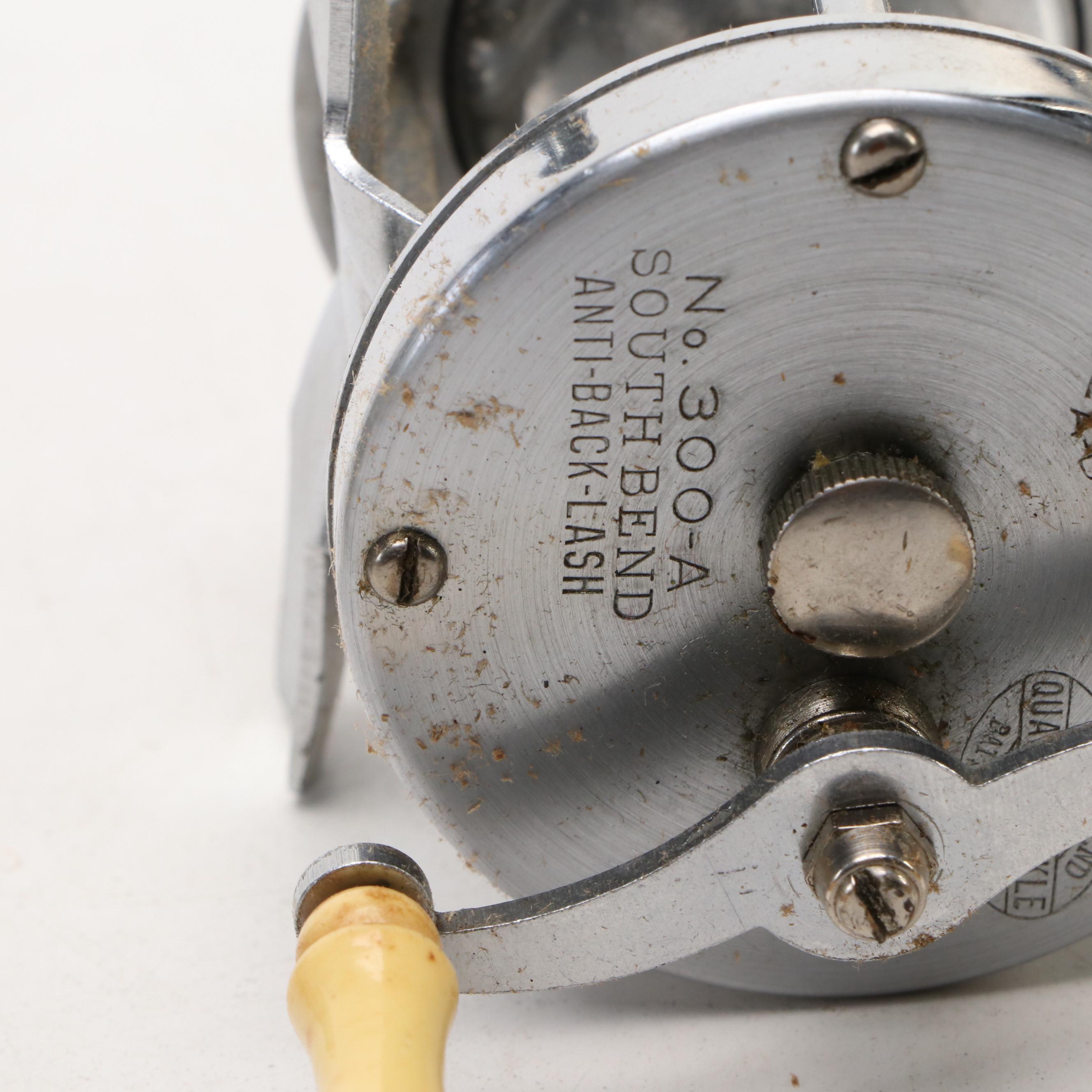 Bronson Safari No. 4800 and South Bend Bait No. 300 Fishing Reels, Mid-20th C.