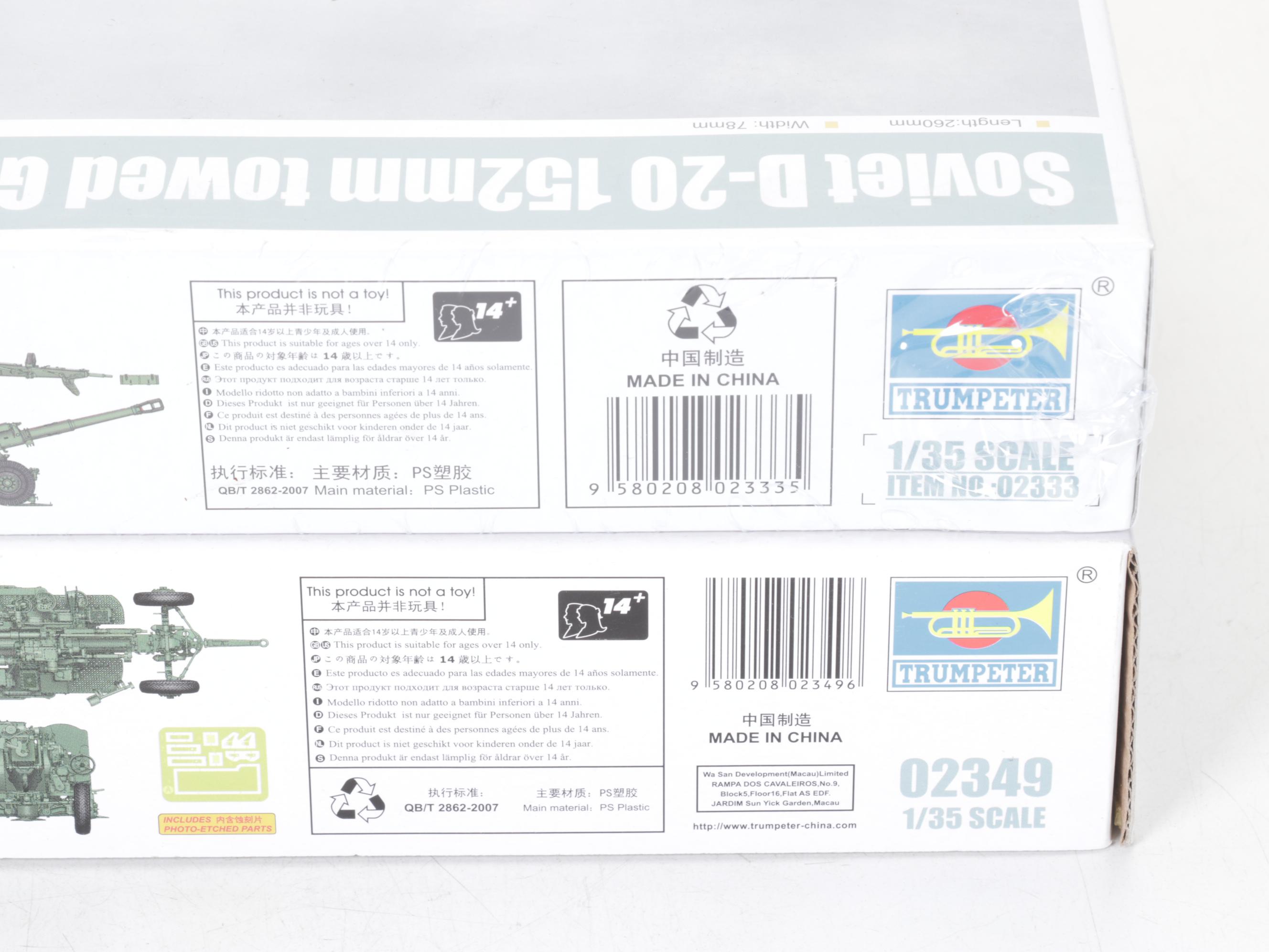 Trumpeter 1:35 Scale Soviet Era Military Plastic Models