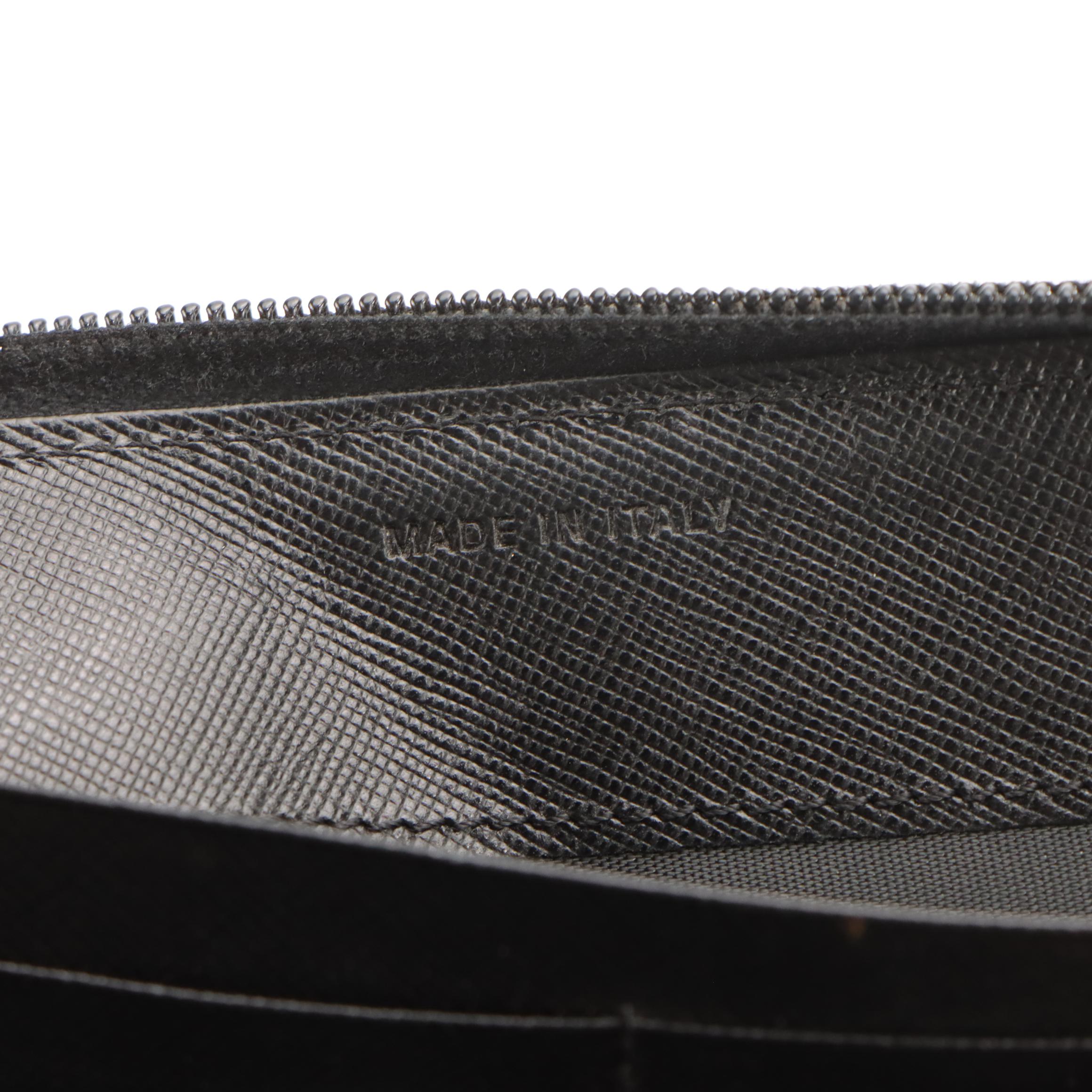 Prada Zip Around Wallet M506A in Saffiano Leather