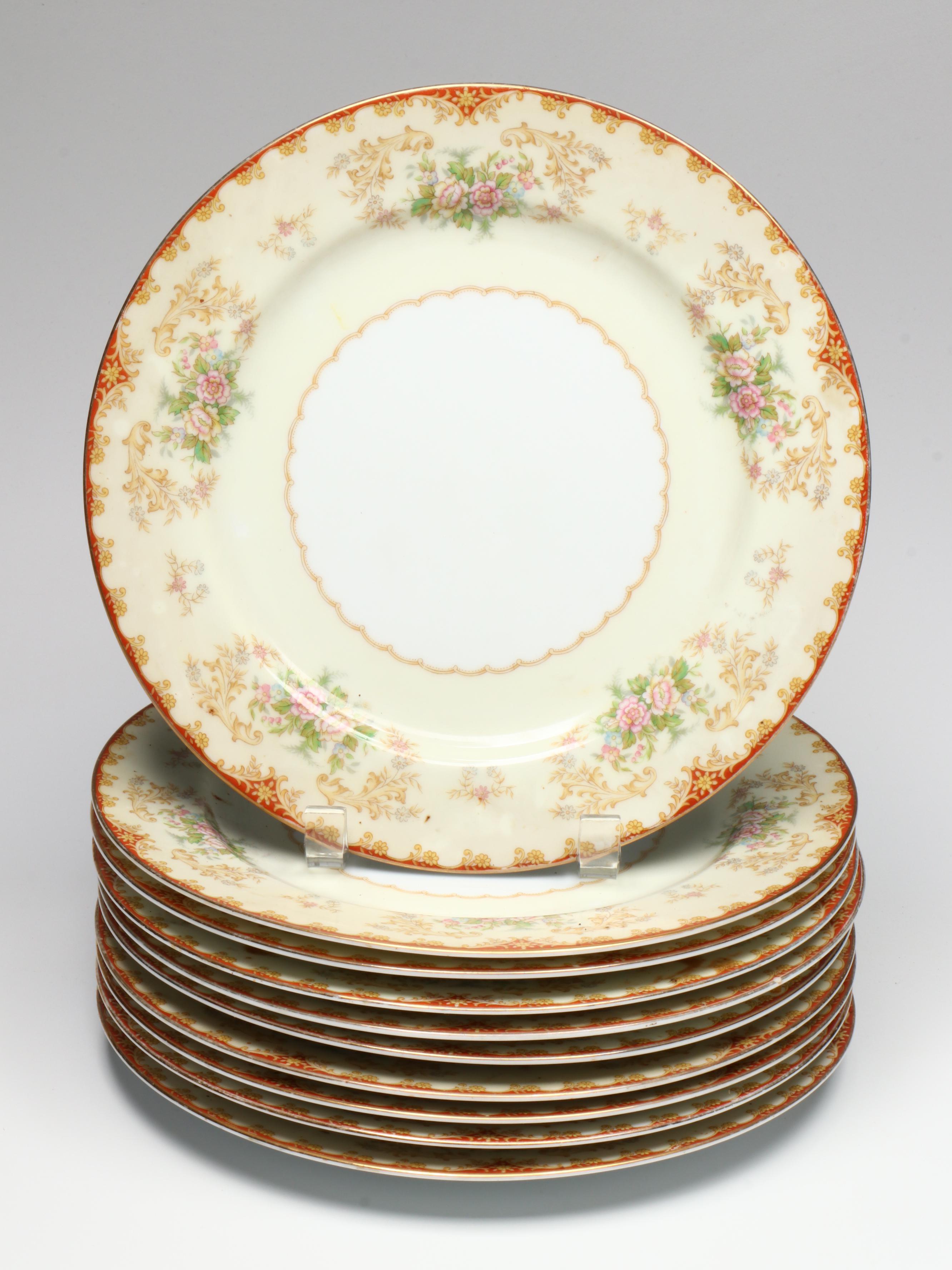 Noritake China "Cardinal"  Dinnerware and Serving Pieces, Mid to Late 20th C.