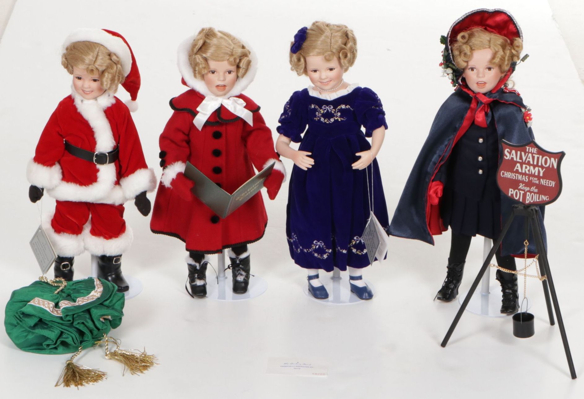 Danbury Mint "Shirley Temple Christmas Dolls" Includes "Santa's Helper" & More
