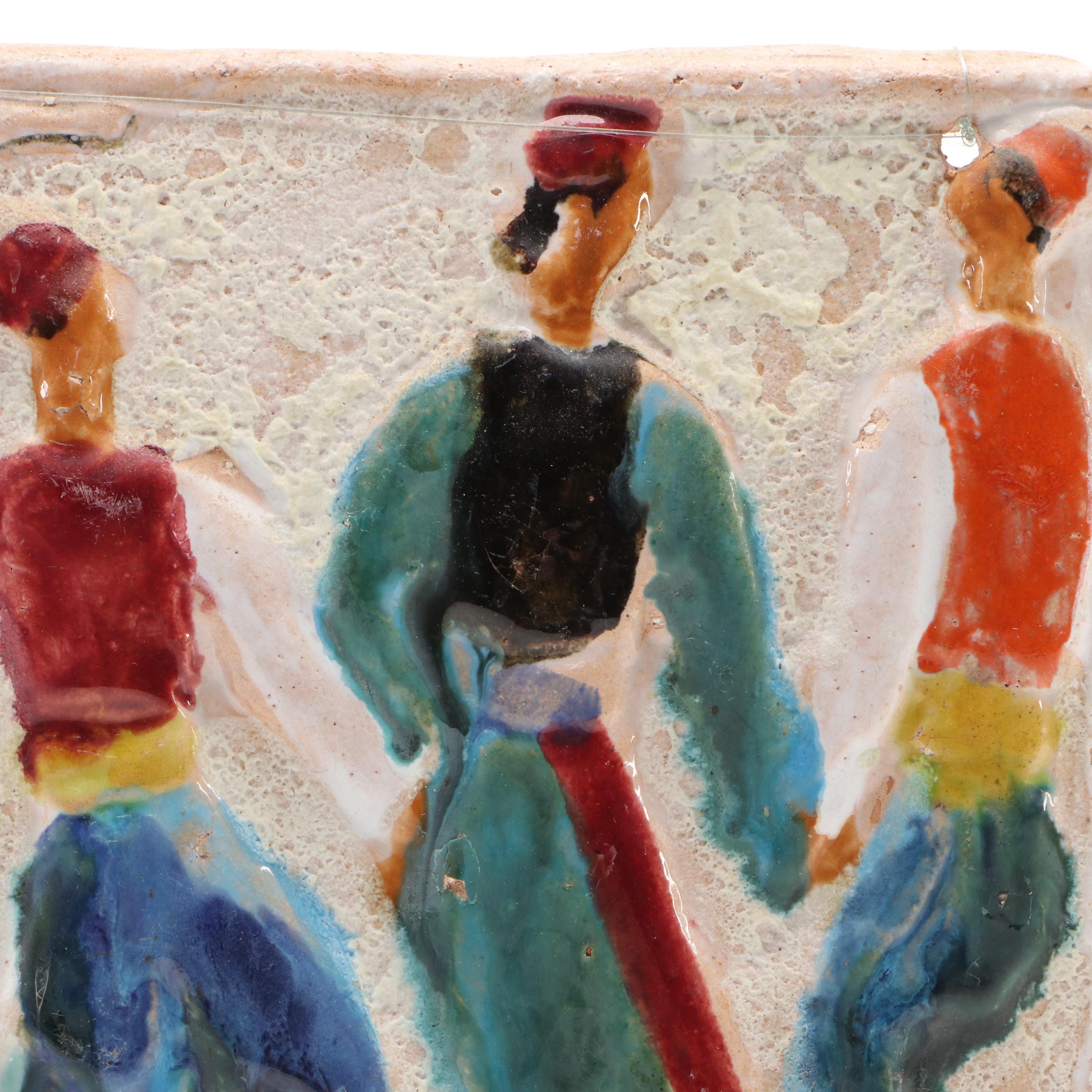 Dubrovnik Croatia Figural Ceramic Wall Décor, Late 20th Century