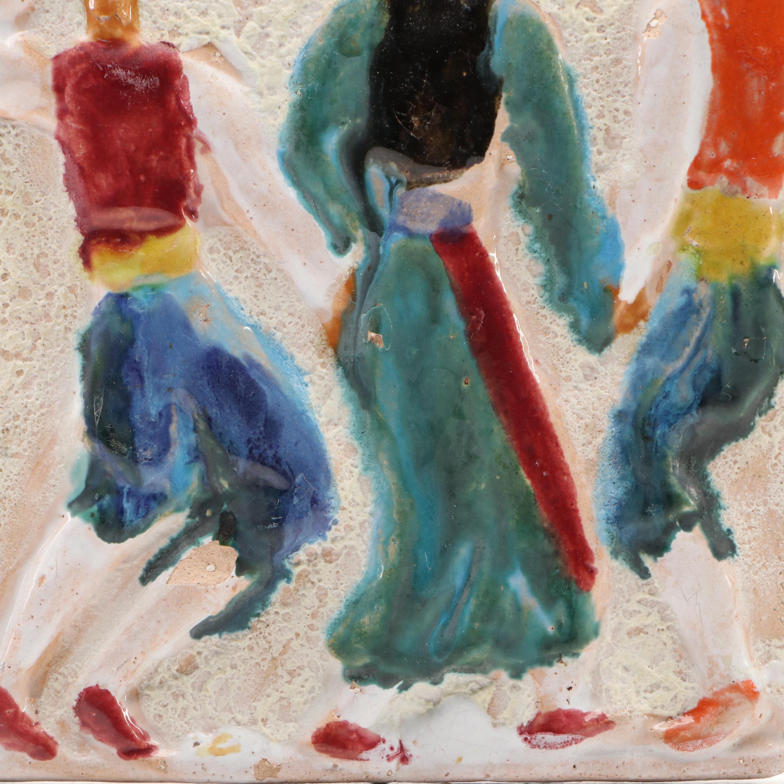 Dubrovnik Croatia Figural Ceramic Wall Décor, Late 20th Century