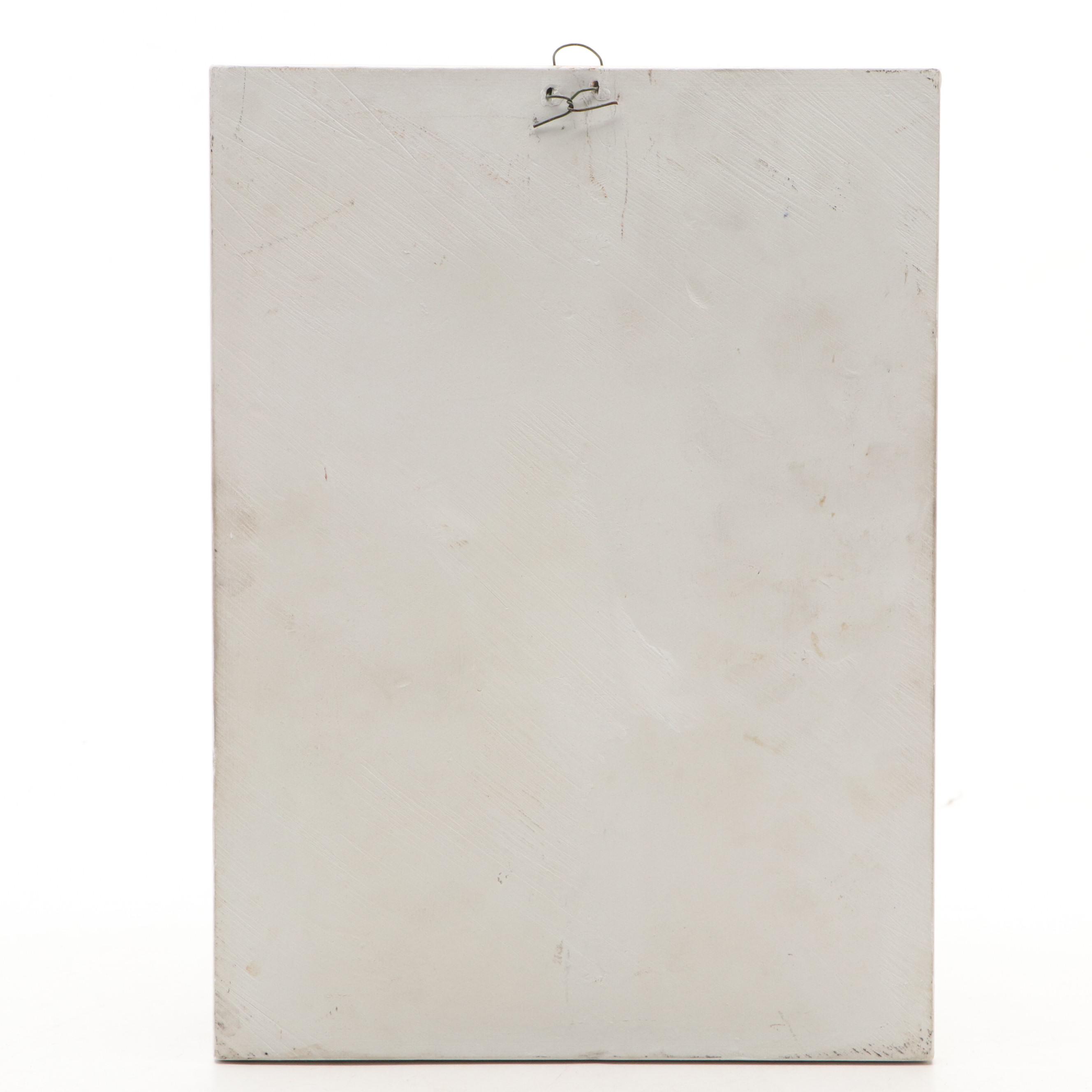 Handmade Mediterranean Coastal Town Hanging Ceramic Plaque