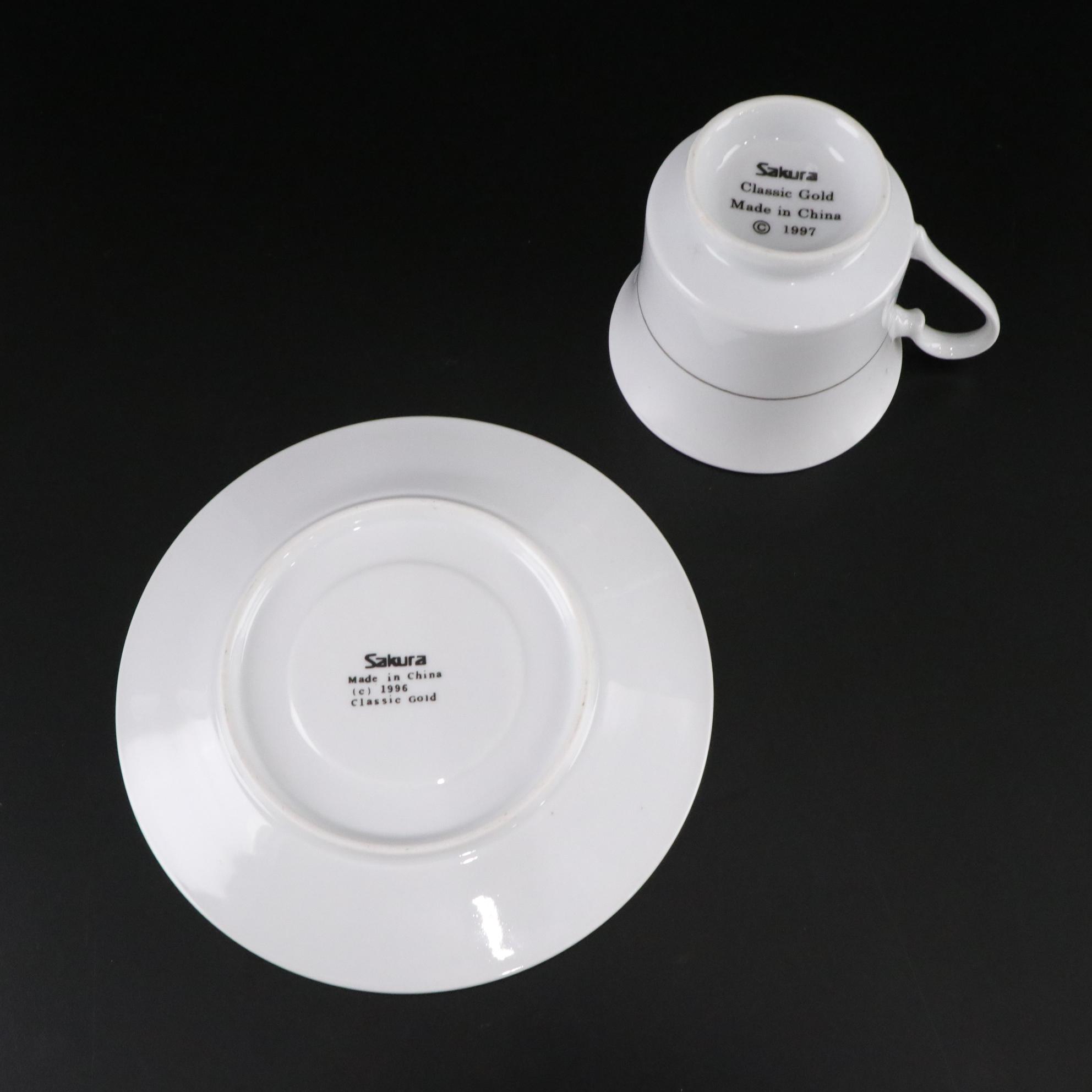 Sakura "Classic Gold" Porcelain Dinnerware