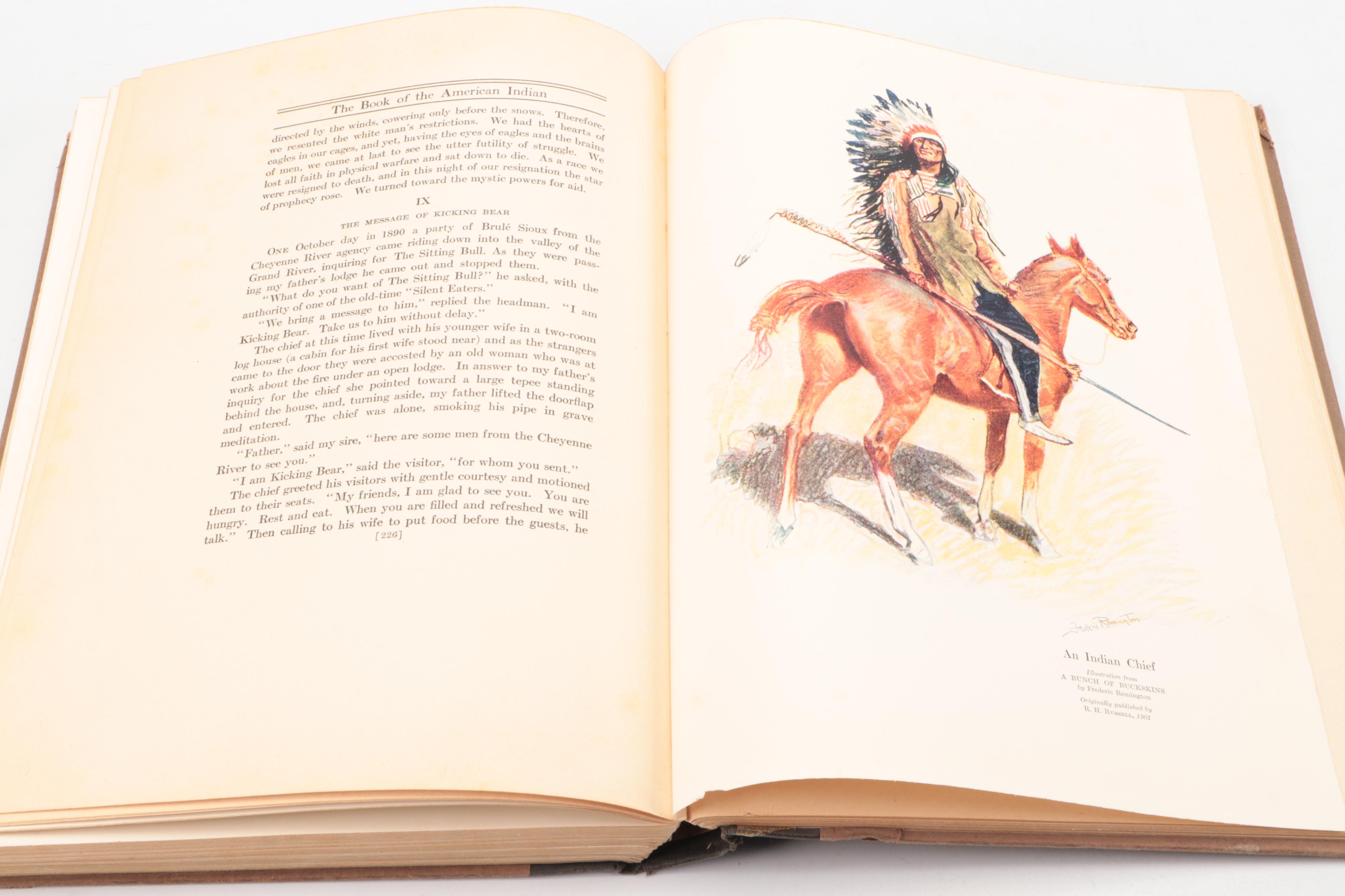 First Edition "The Book of the American Indian" by Hamlin Garland, 1923
