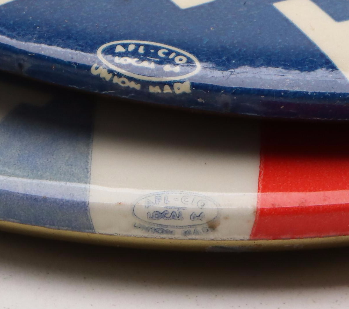 John F. Kennedy and Lyndon B. Johnson Political Pinbacks, 1960s