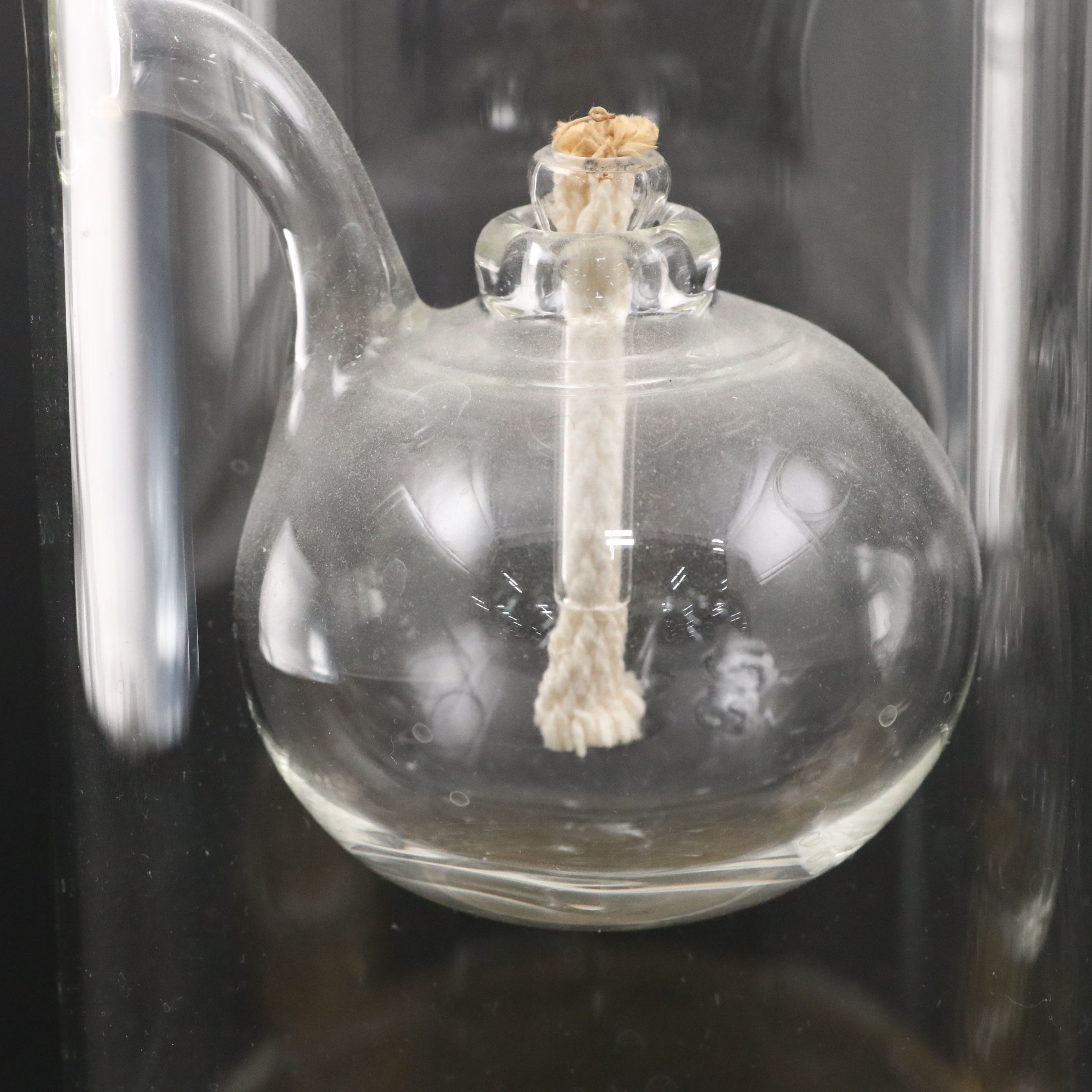 Wolfard Classic Glass Oil Lamps with Brass Bases