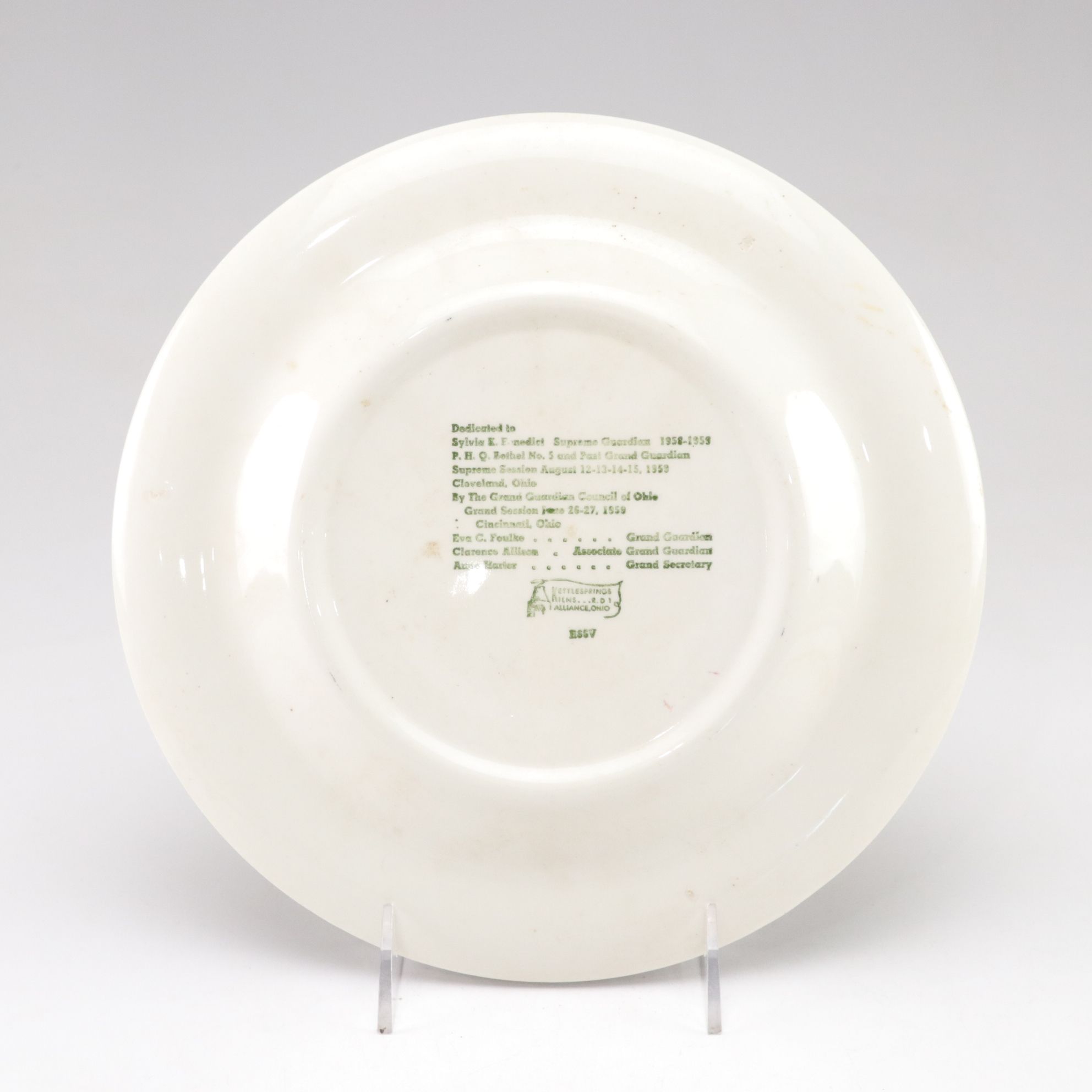 Job's Daughters Masonic Affiliated Ephemera, Gavel, and Decorative Plate