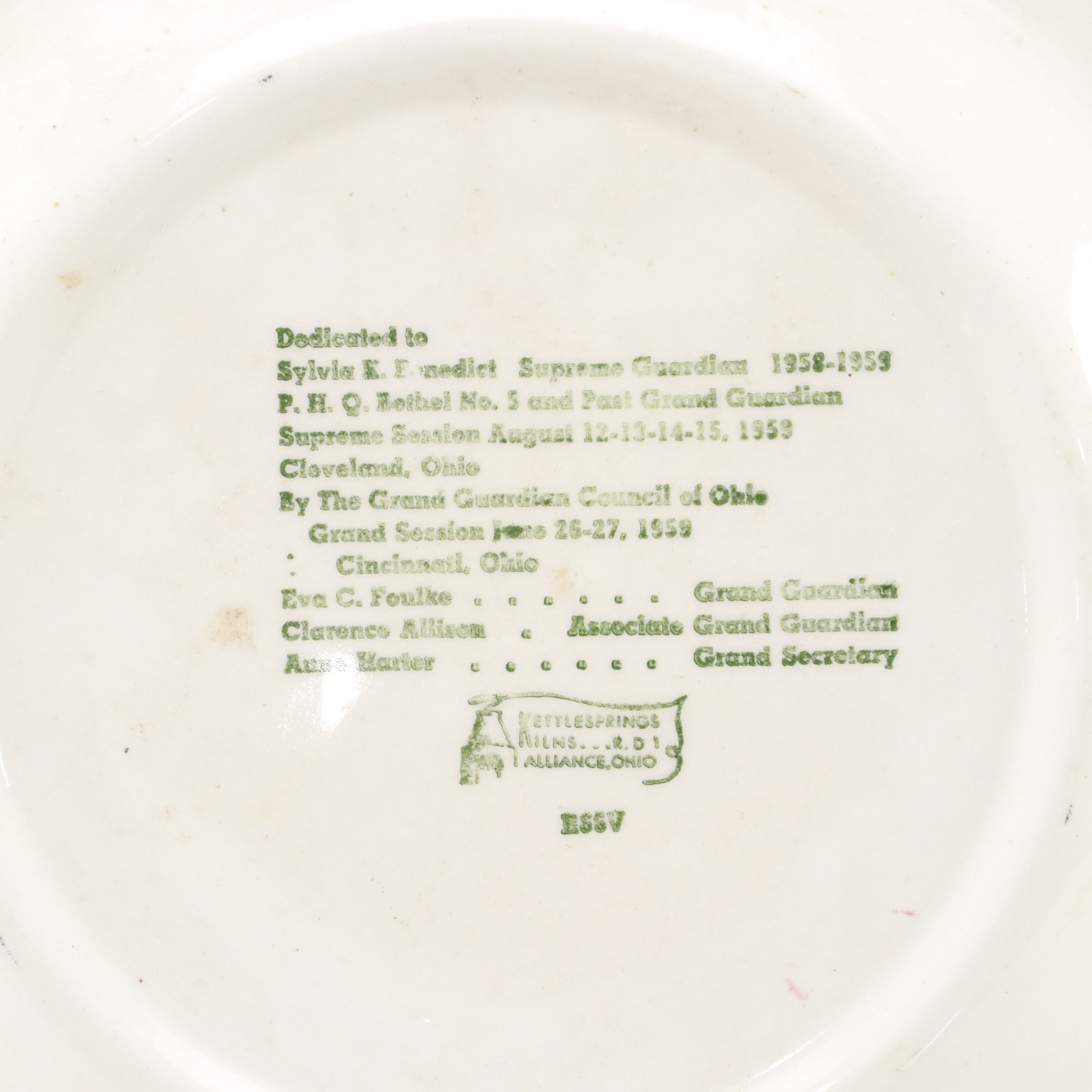 Job's Daughters Masonic Affiliated Ephemera, Gavel, and Decorative Plate