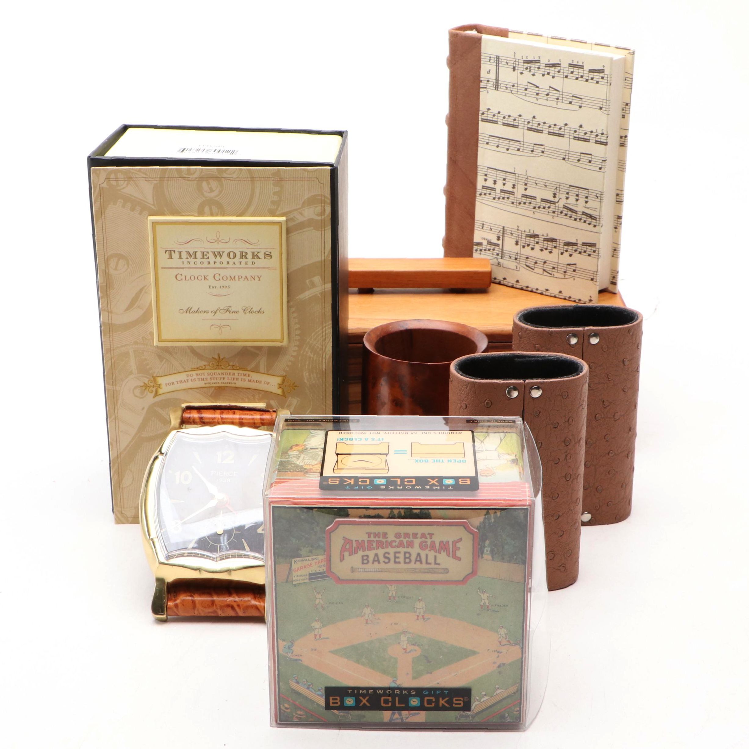 Timeworks Wristwatch-Shaped Clock with Box and More Office Accessories