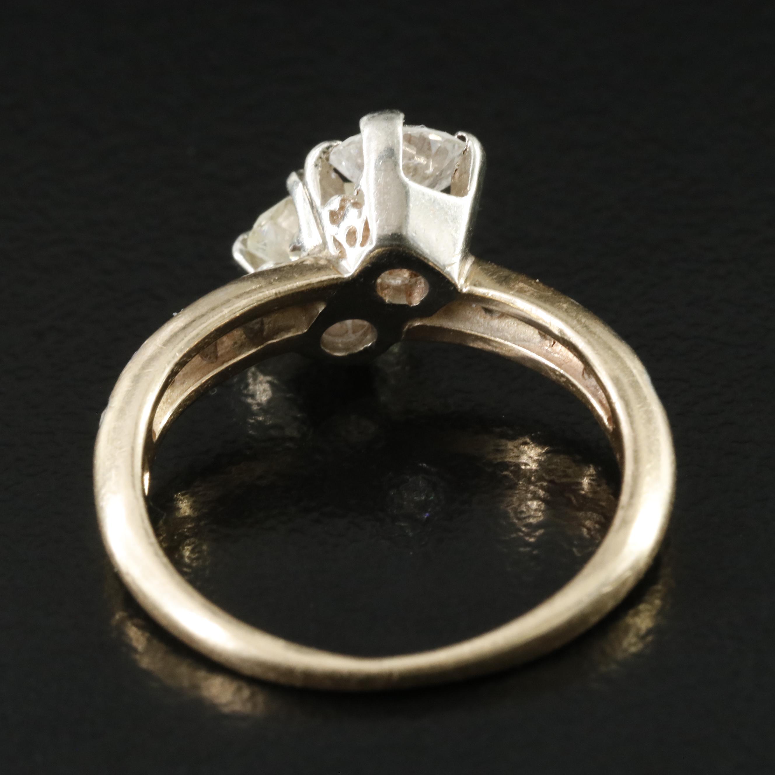 14K 0.96 CTW Diamond Toi et Moi Ring