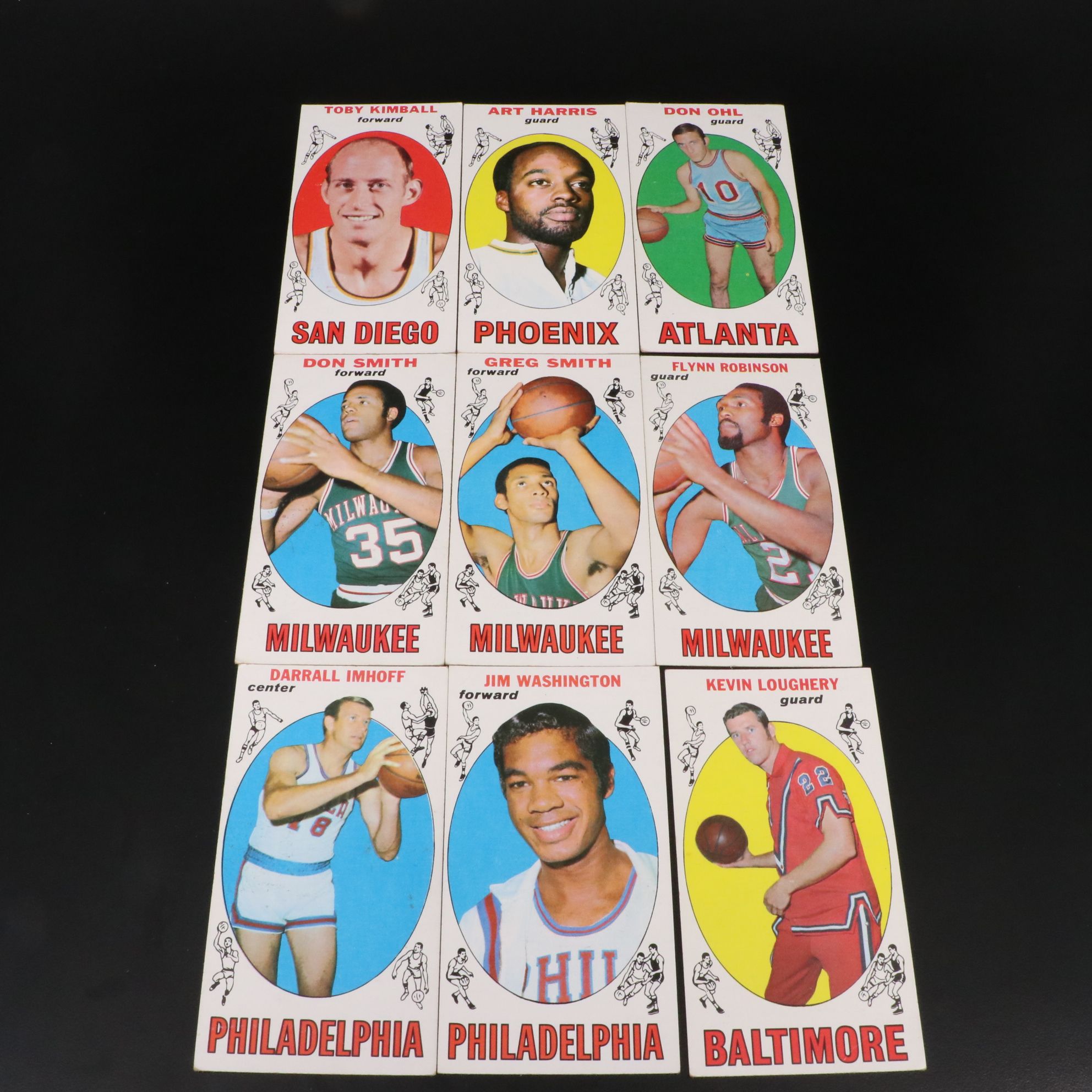 1969 Topps Basketball Cards Featuring Jerry West, Oscar Robertson, and More