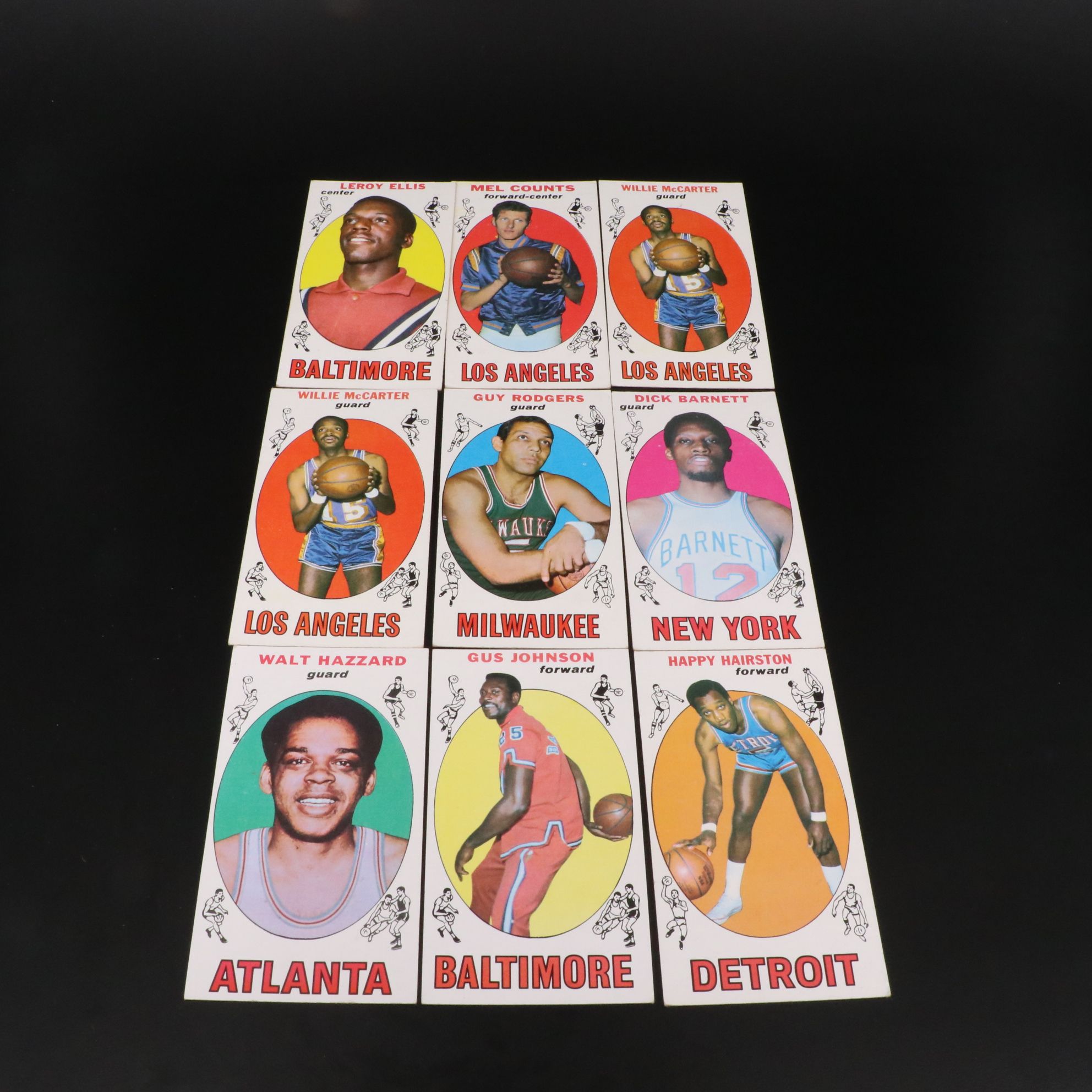 1969 Topps Basketball Cards Featuring Jerry West, Oscar Robertson, and More