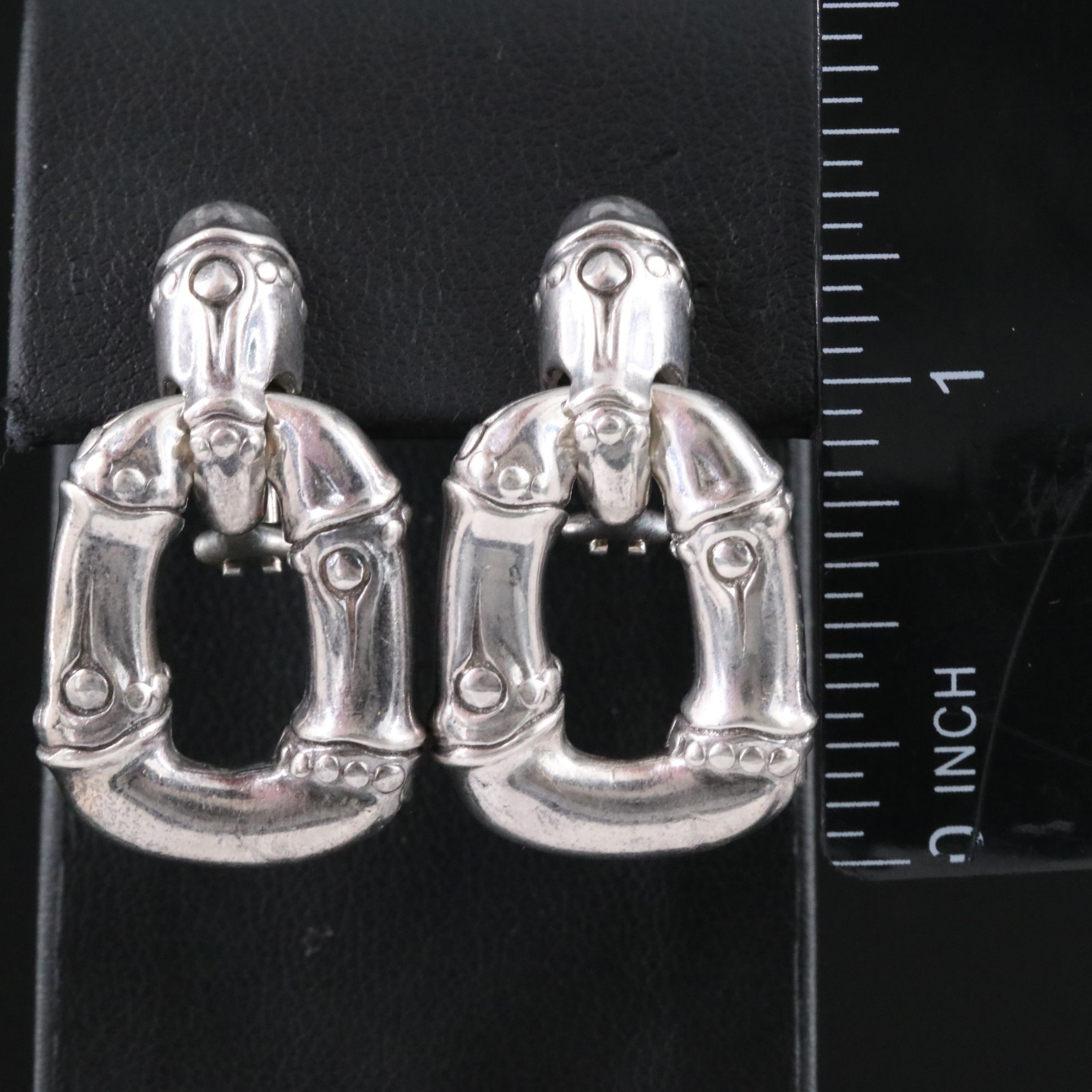 John Hardy Bamboo Sterling Door Knocker Earrings