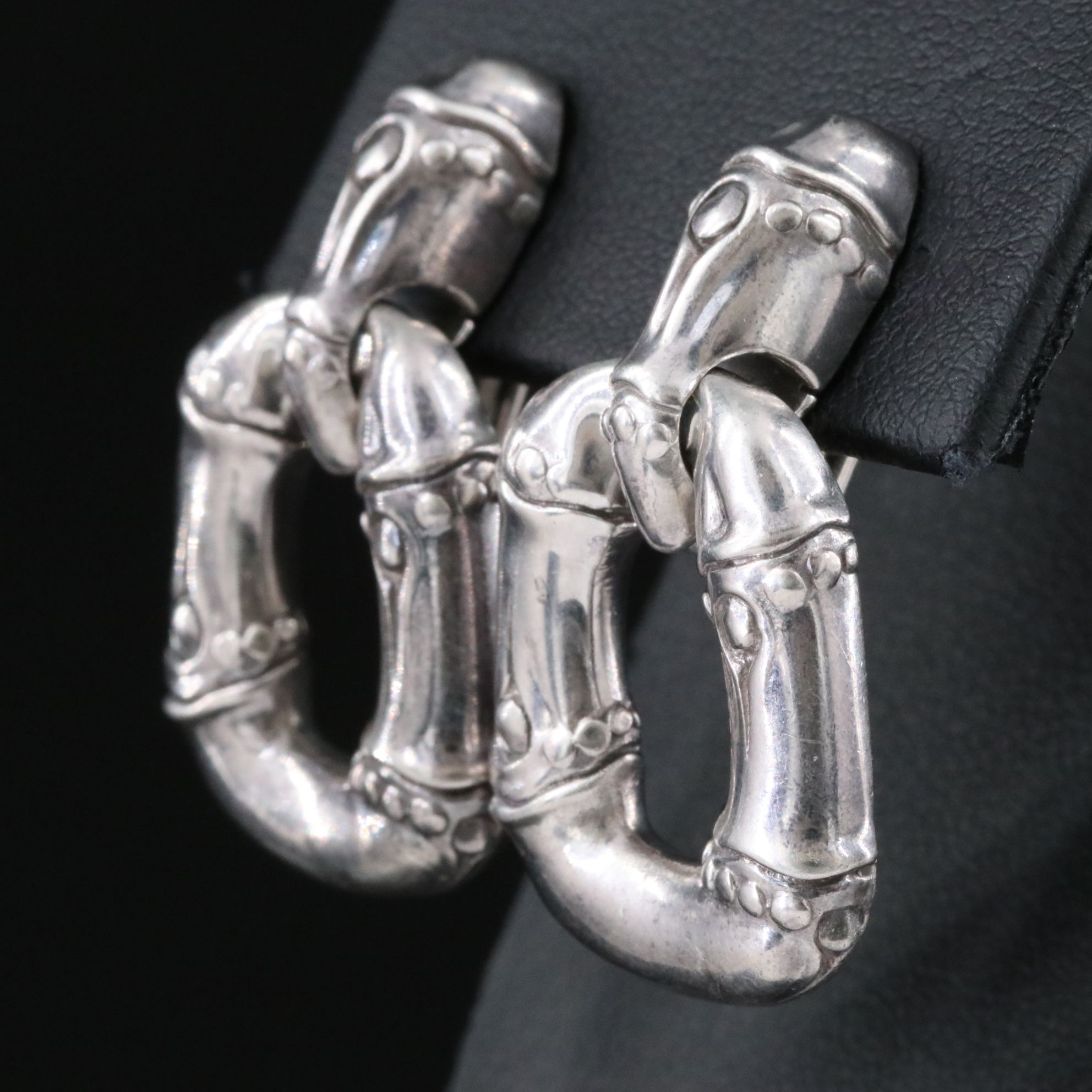 John Hardy Bamboo Sterling Door Knocker Earrings