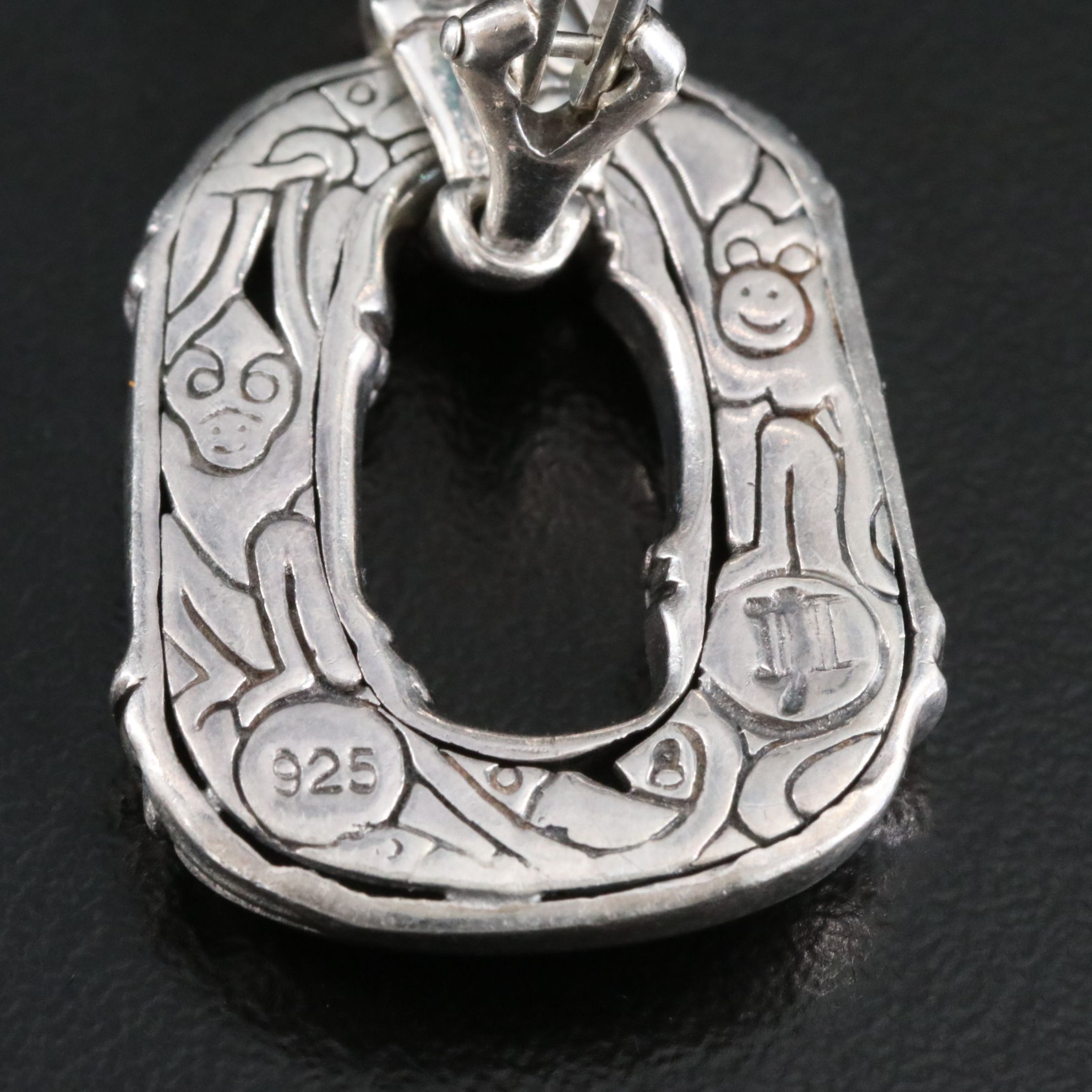 John Hardy Bamboo Sterling Door Knocker Earrings