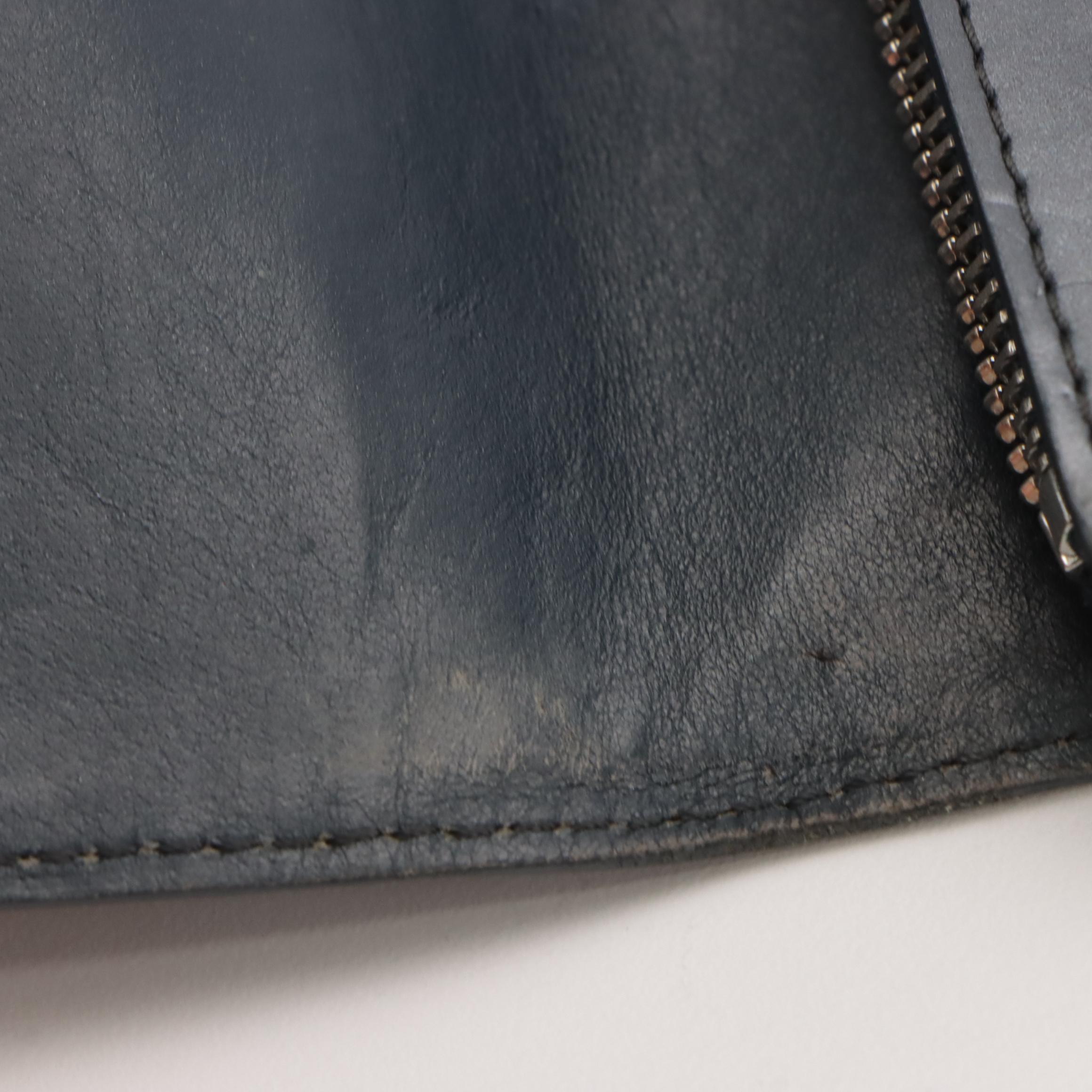 Louis Vuitton Pochette Porte-Monnaie Crédit in Blue Mat Monogram Vernis Leather