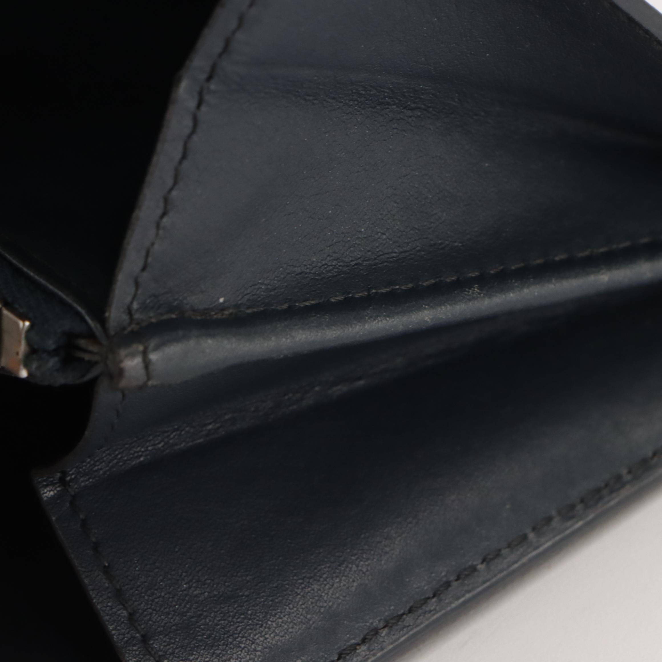 Louis Vuitton Pochette Porte-Monnaie Crédit in Blue Mat Monogram Vernis Leather