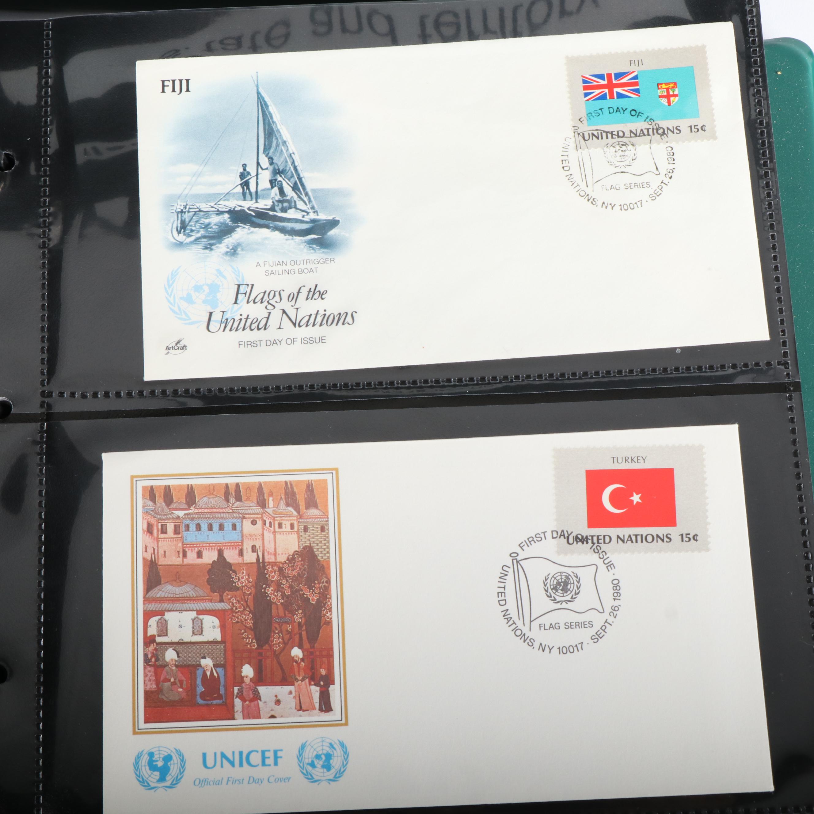 Eleven Albums of U.S. First Day Covers, Unaddressed, Various Subjects