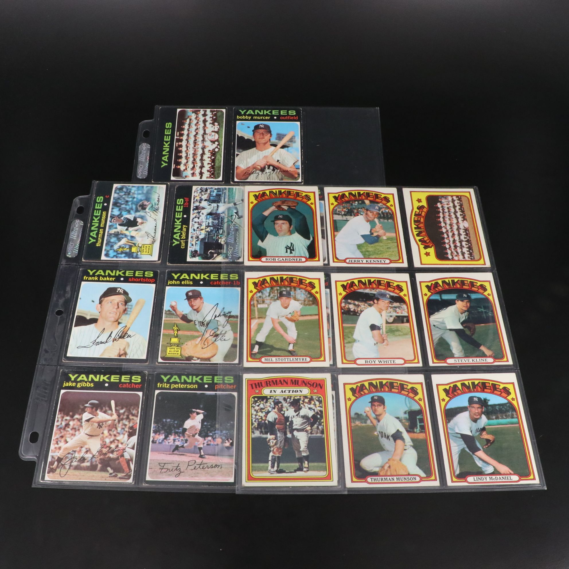 1971 and 1972 Topps New York Yankees Baseball Cards with Thurman Munson & More