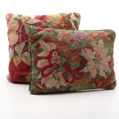 Botanical and Fruit Needlepoint Accent Pillows Botanical and Fruit Needlepoint Accent Pillows