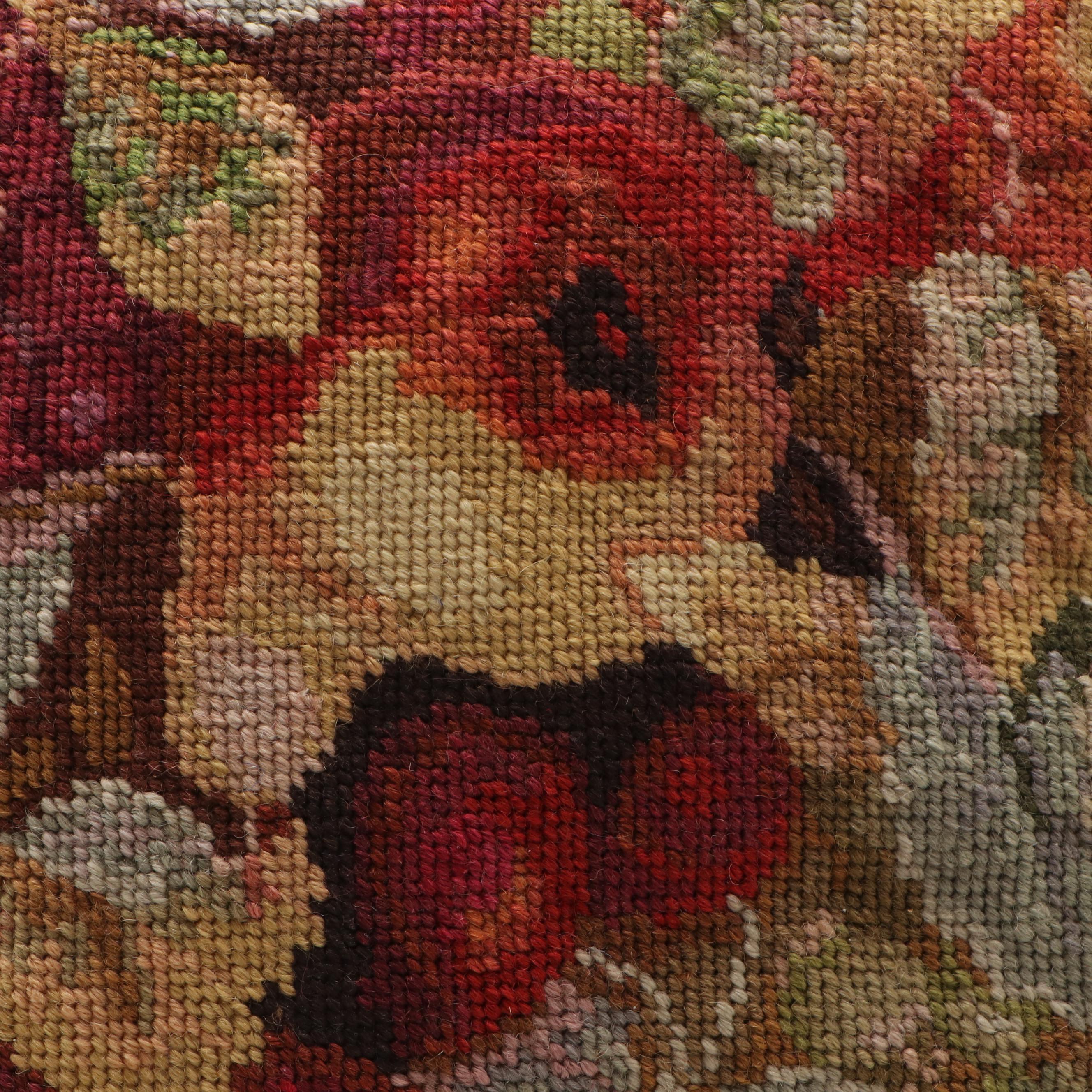 Botanical and Fruit Needlepoint Accent Pillows