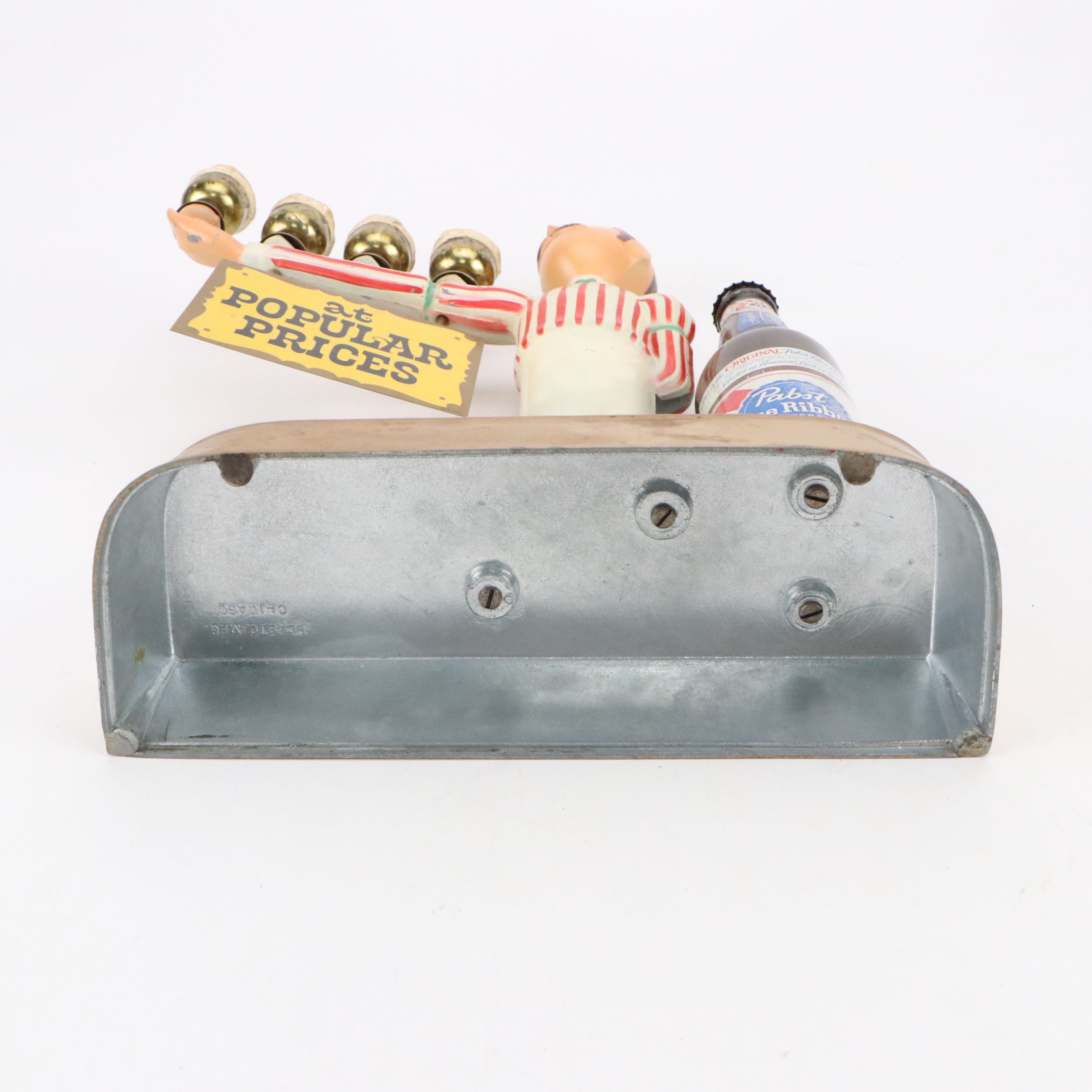 Pabst Blue Ribbon Beer "At Popular Prices" Metal Advertising Display, 1960s