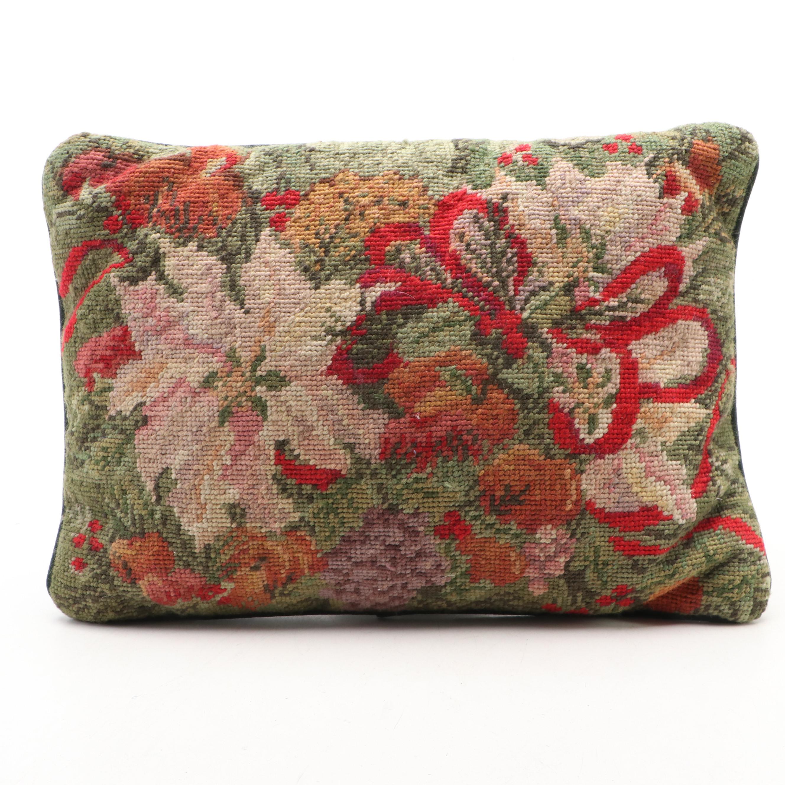Botanical and Fruit Needlepoint Accent Pillows