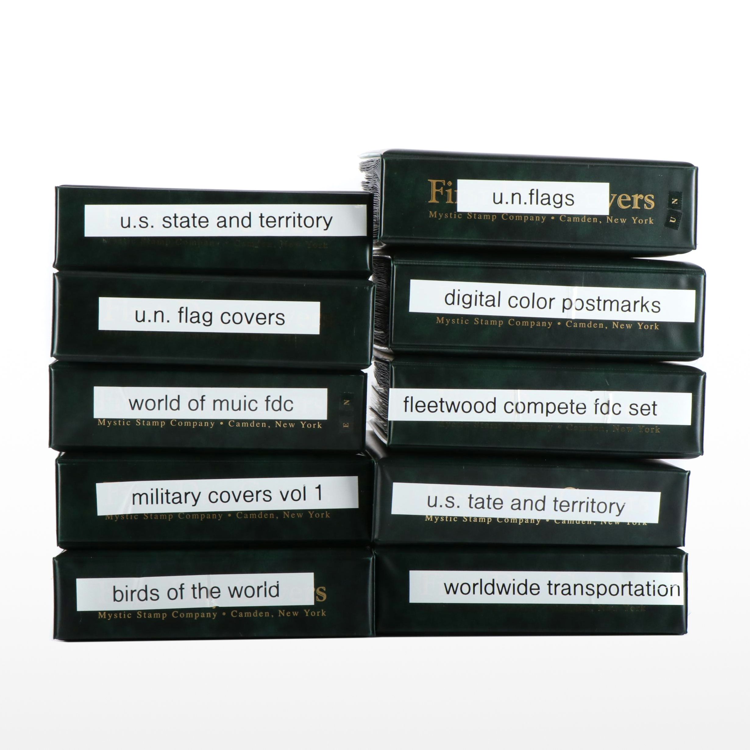 Eleven Albums of U.S. First Day Covers, Unaddressed, Various Subjects