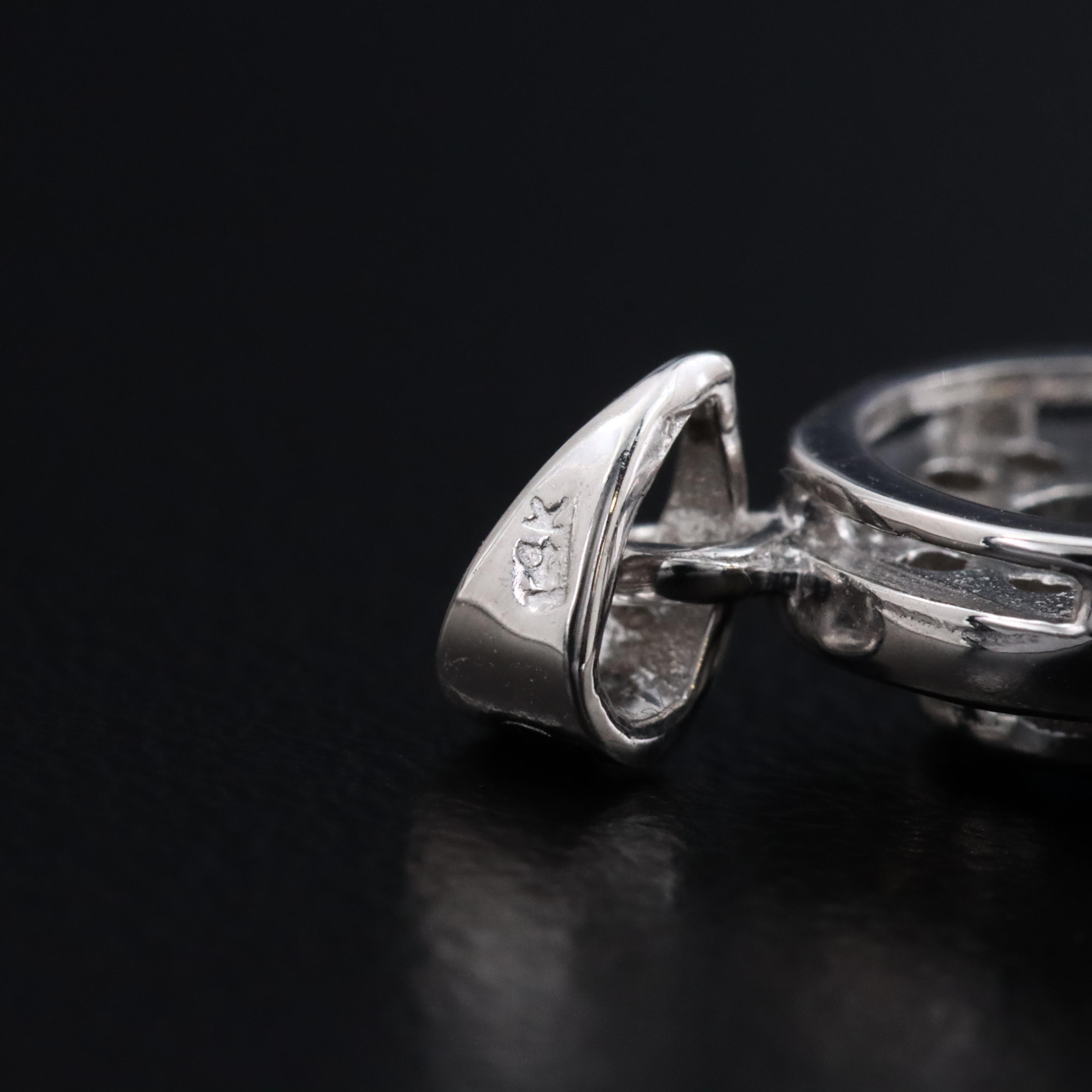 14K Sapphire and Diamond Pendant