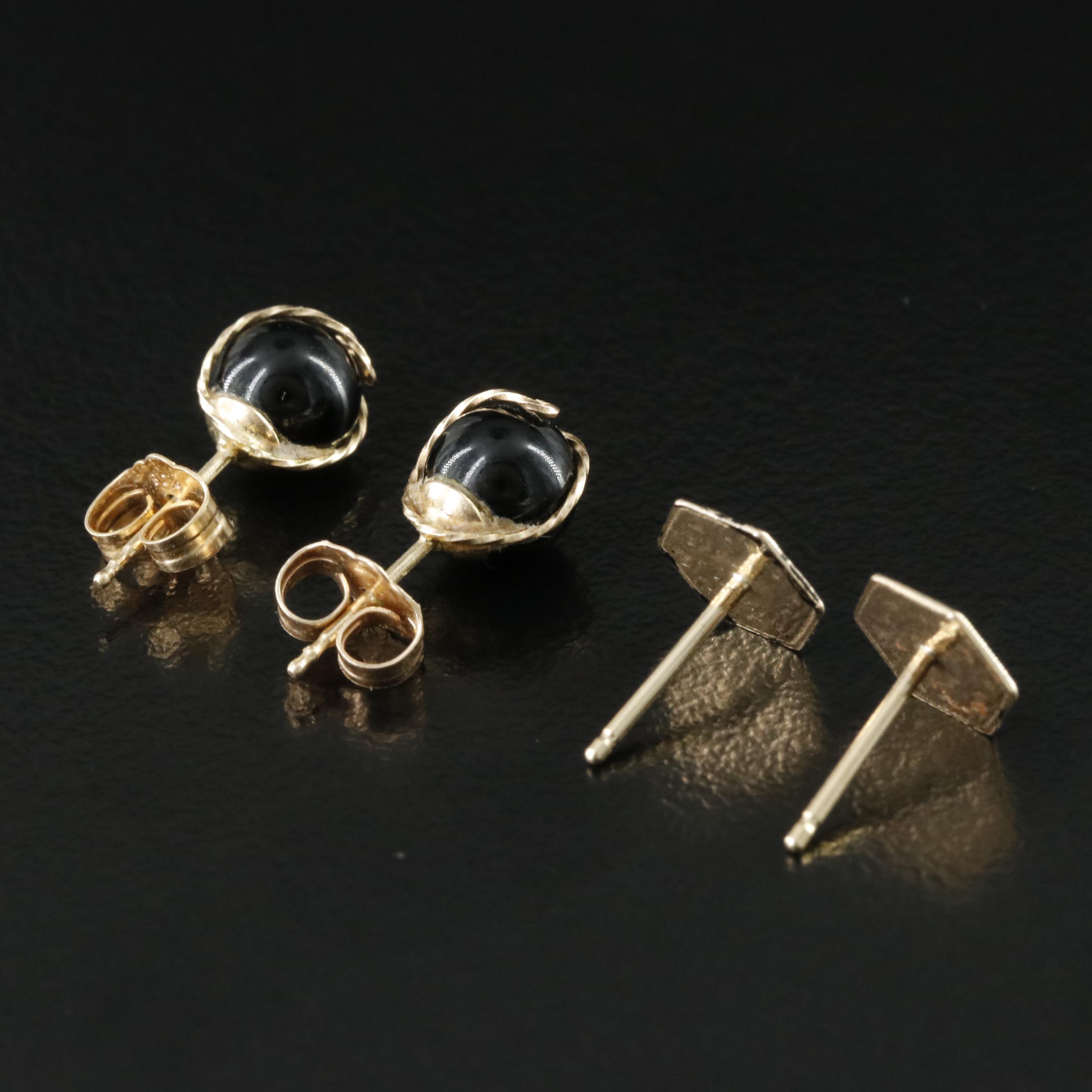 14K Black Onyx Earrings