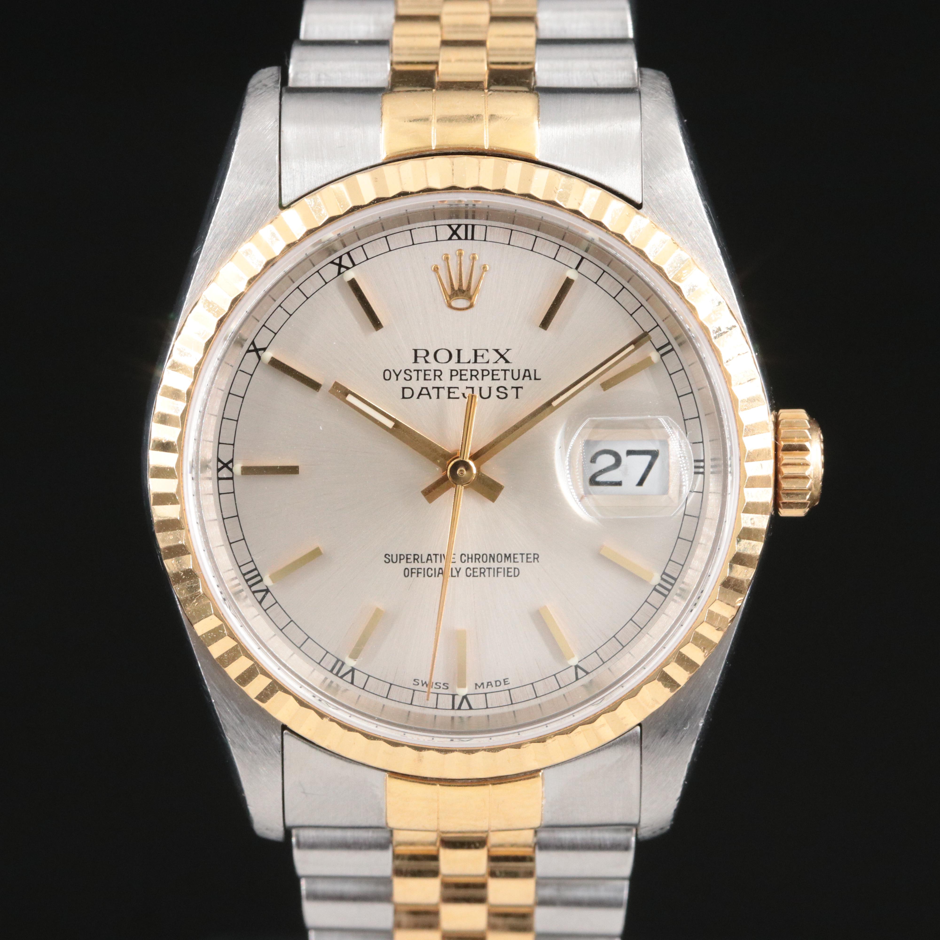 2000 Rolex Datejust Model 16233 Watch