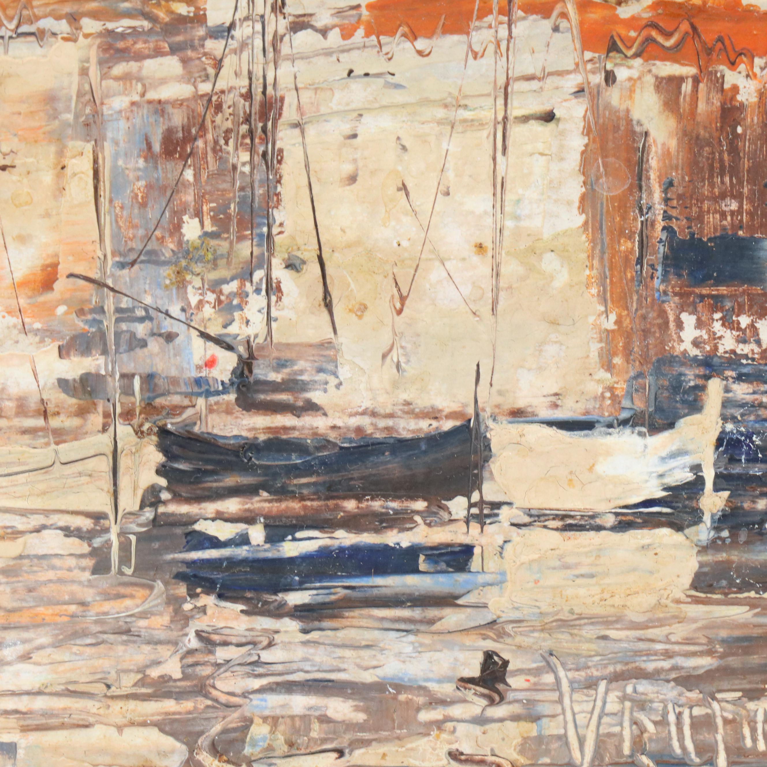 Coastal Landscape Oil Paintings, Mid-20th Century