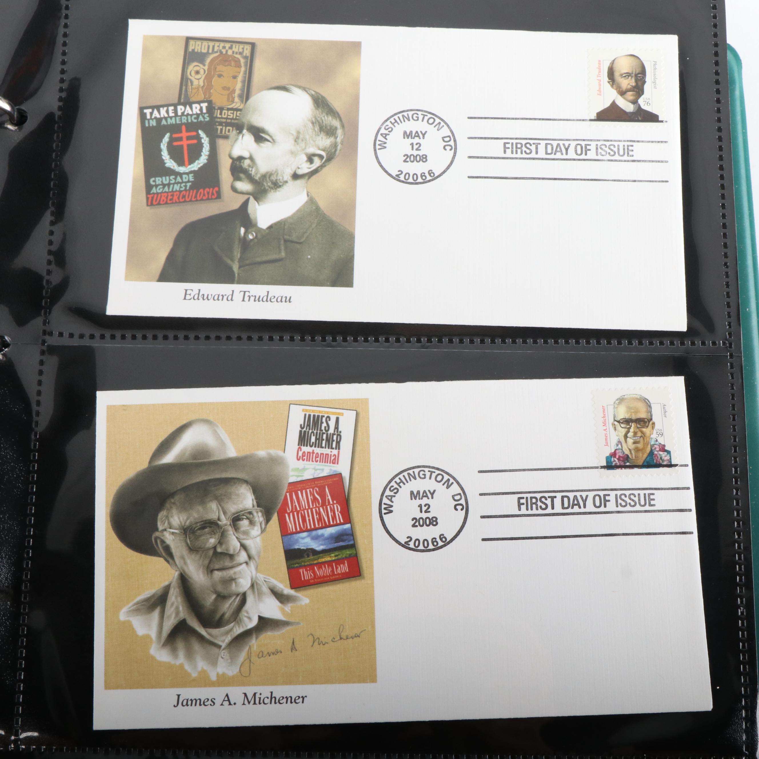 Eleven Albums of U.S. First Day Covers, Unaddressed, Various Subjects