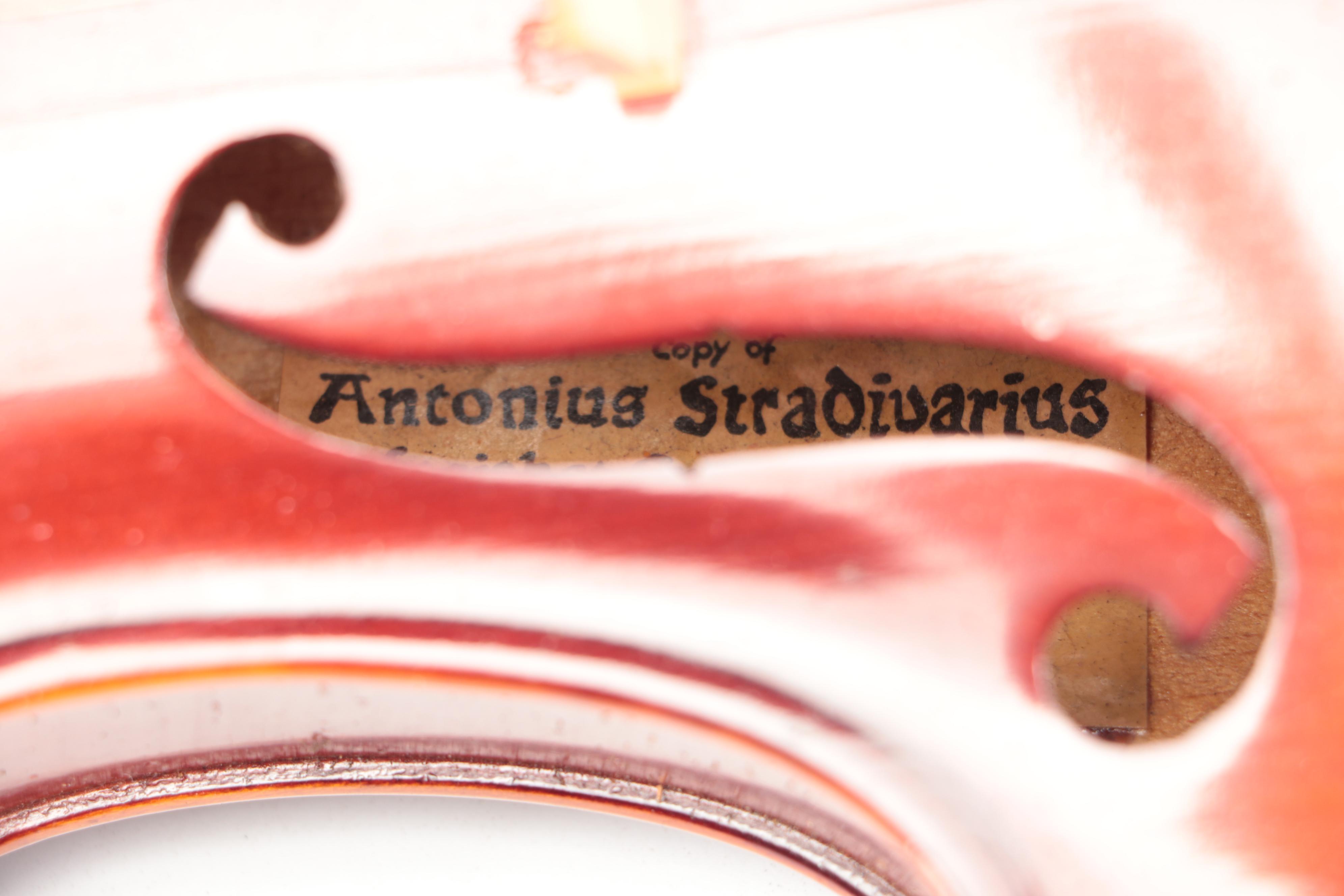 Romanian Copy of Antonius Stradivarius 4/4 Size Wooden Violin, 1988