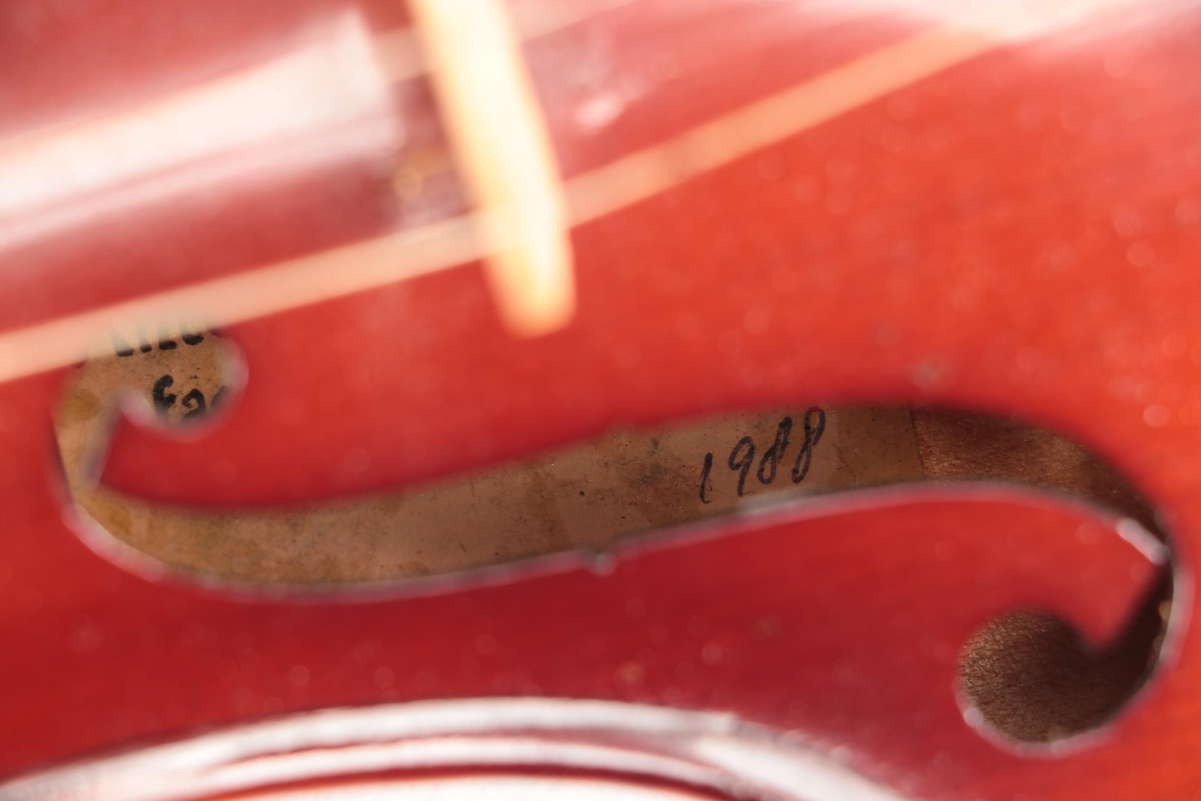 Romanian Copy of Antonius Stradivarius 4/4 Size Wooden Violin, 1988