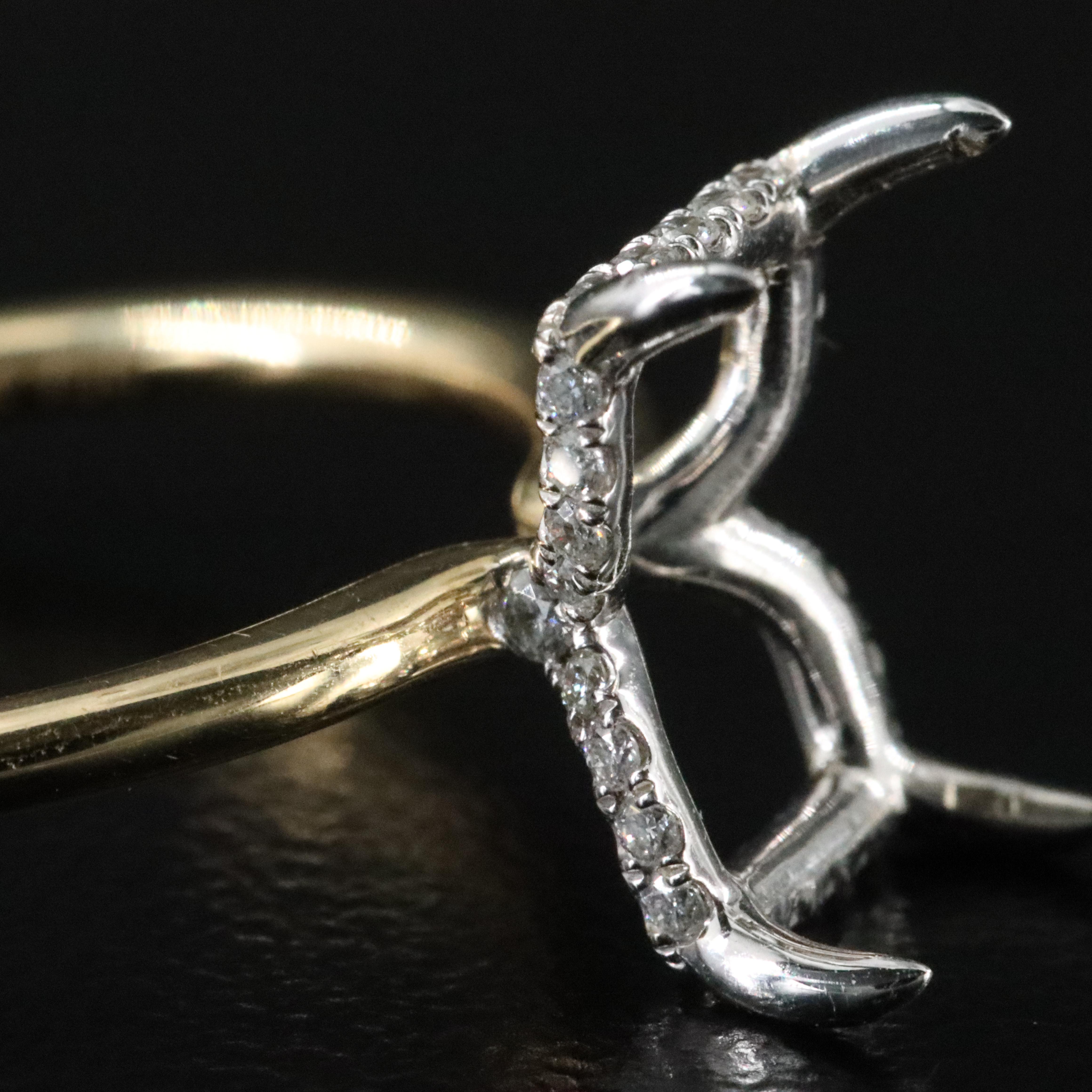 18K Two-Tone 0.13 CTW Diamond Semi-Mount Ring